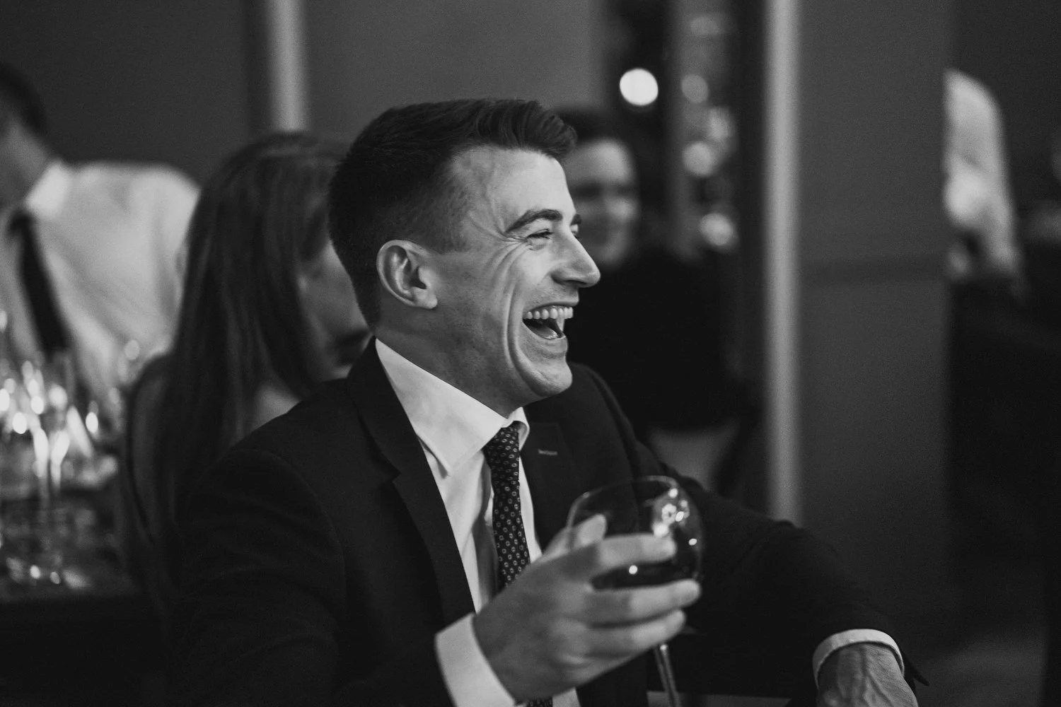  Laura and Matthews wedding in the Muddler’s Club restaurant in Belfast’s Cathedral Quarter. The couple got ready in the Hilton hotel before heading to St.Malachy’s church for their ceremony. Afterwards, we took photos around Cathedral Quarter before