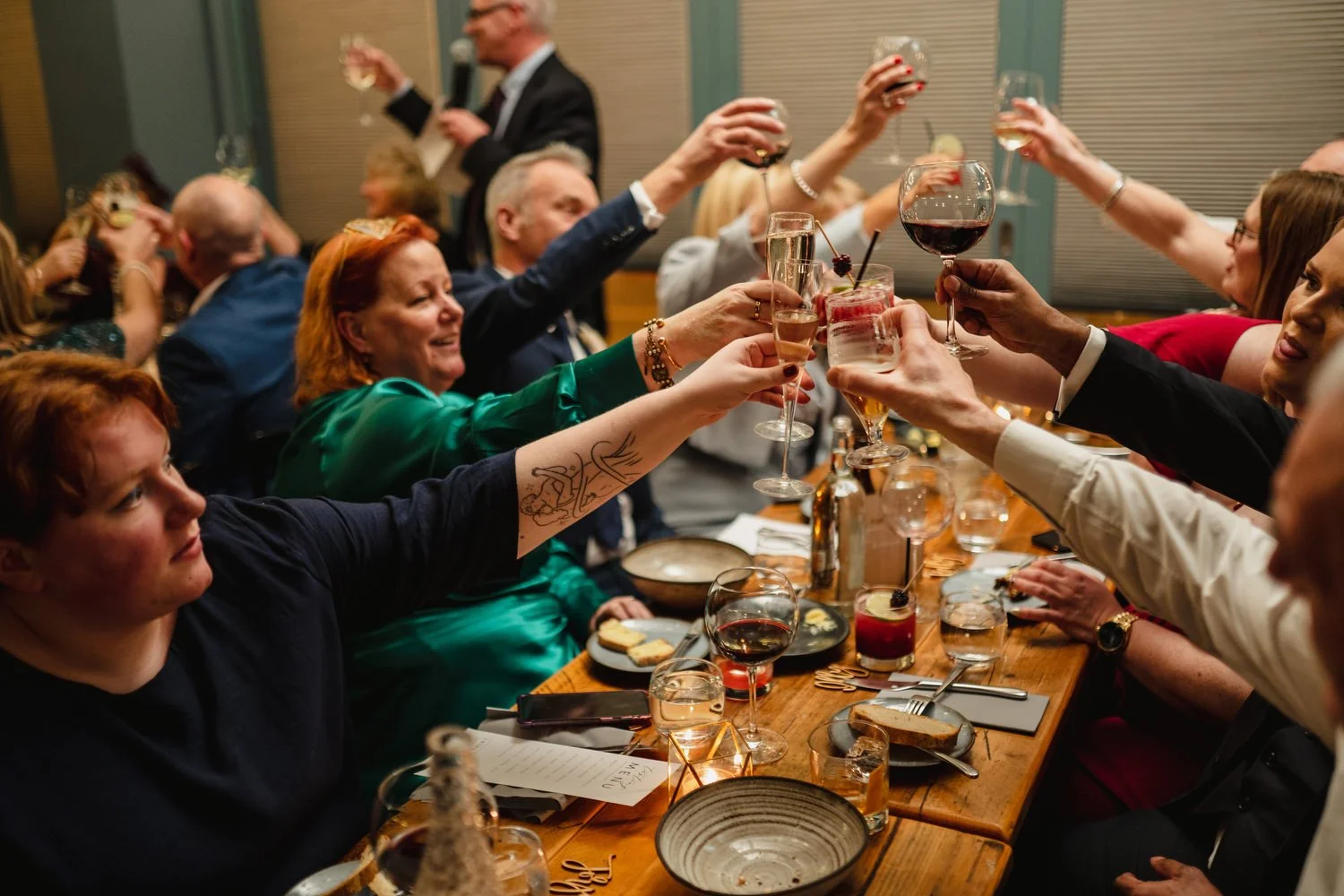  Laura and Matthews wedding in the Muddler’s Club restaurant in Belfast’s Cathedral Quarter. The couple got ready in the Hilton hotel before heading to St.Malachy’s church for their ceremony. Afterwards, we took photos around Cathedral Quarter before