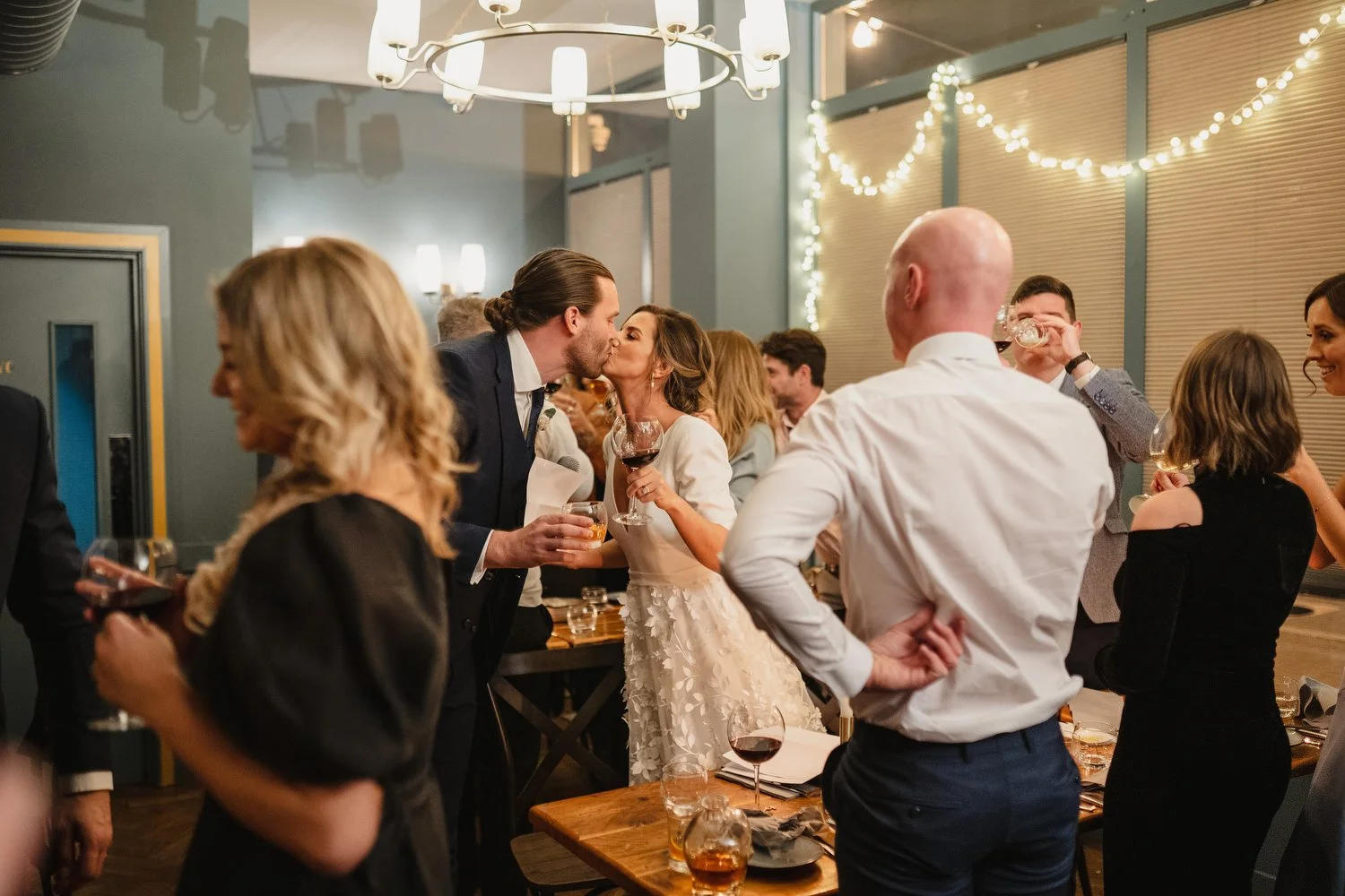  Laura and Matthews wedding in the Muddler’s Club restaurant in Belfast’s Cathedral Quarter. The couple got ready in the Hilton hotel before heading to St.Malachy’s church for their ceremony. Afterwards, we took photos around Cathedral Quarter before