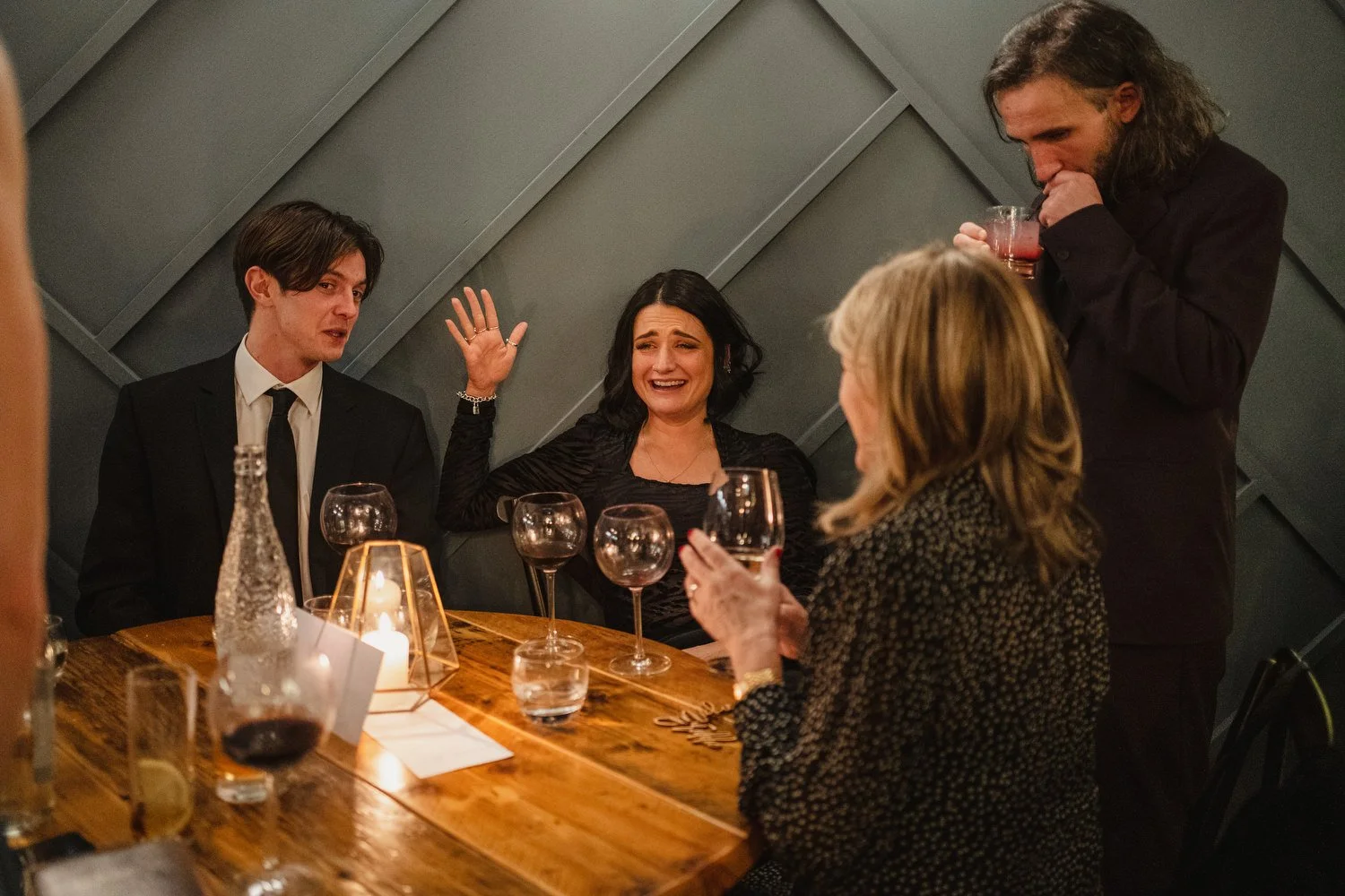  Laura and Matthews wedding in the Muddler’s Club restaurant in Belfast’s Cathedral Quarter. The couple got ready in the Hilton hotel before heading to St.Malachy’s church for their ceremony. Afterwards, we took photos around Cathedral Quarter before