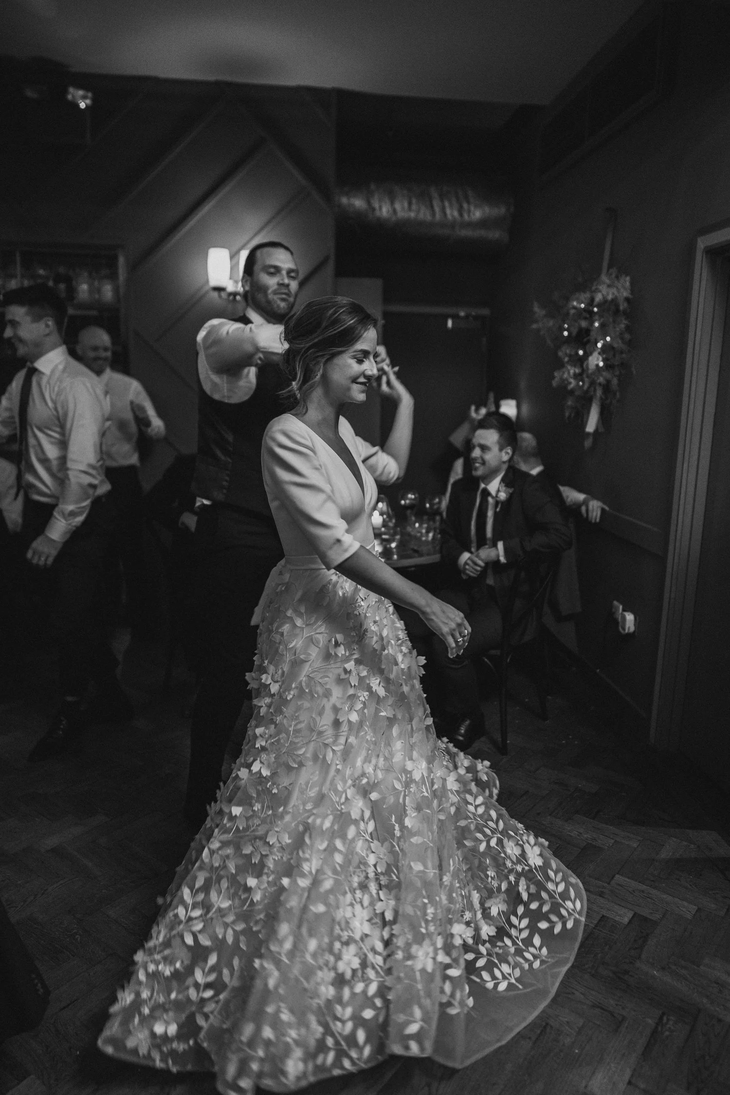  Laura and Matthews wedding in the Muddler’s Club restaurant in Belfast’s Cathedral Quarter. The couple got ready in the Hilton hotel before heading to St.Malachy’s church for their ceremony. Afterwards, we took photos around Cathedral Quarter before