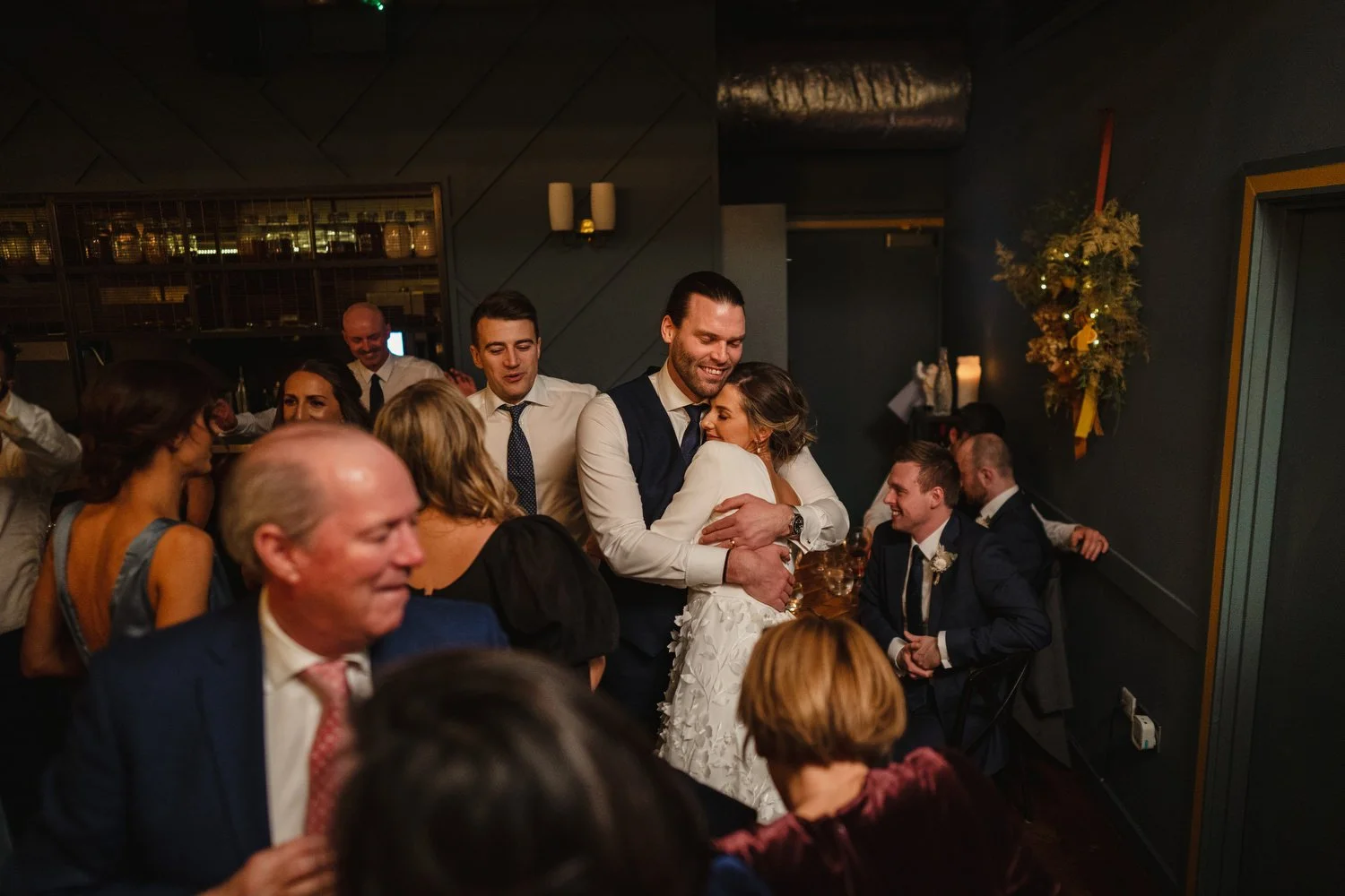  Laura and Matthews wedding in the Muddler’s Club restaurant in Belfast’s Cathedral Quarter. The couple got ready in the Hilton hotel before heading to St.Malachy’s church for their ceremony. Afterwards, we took photos around Cathedral Quarter before