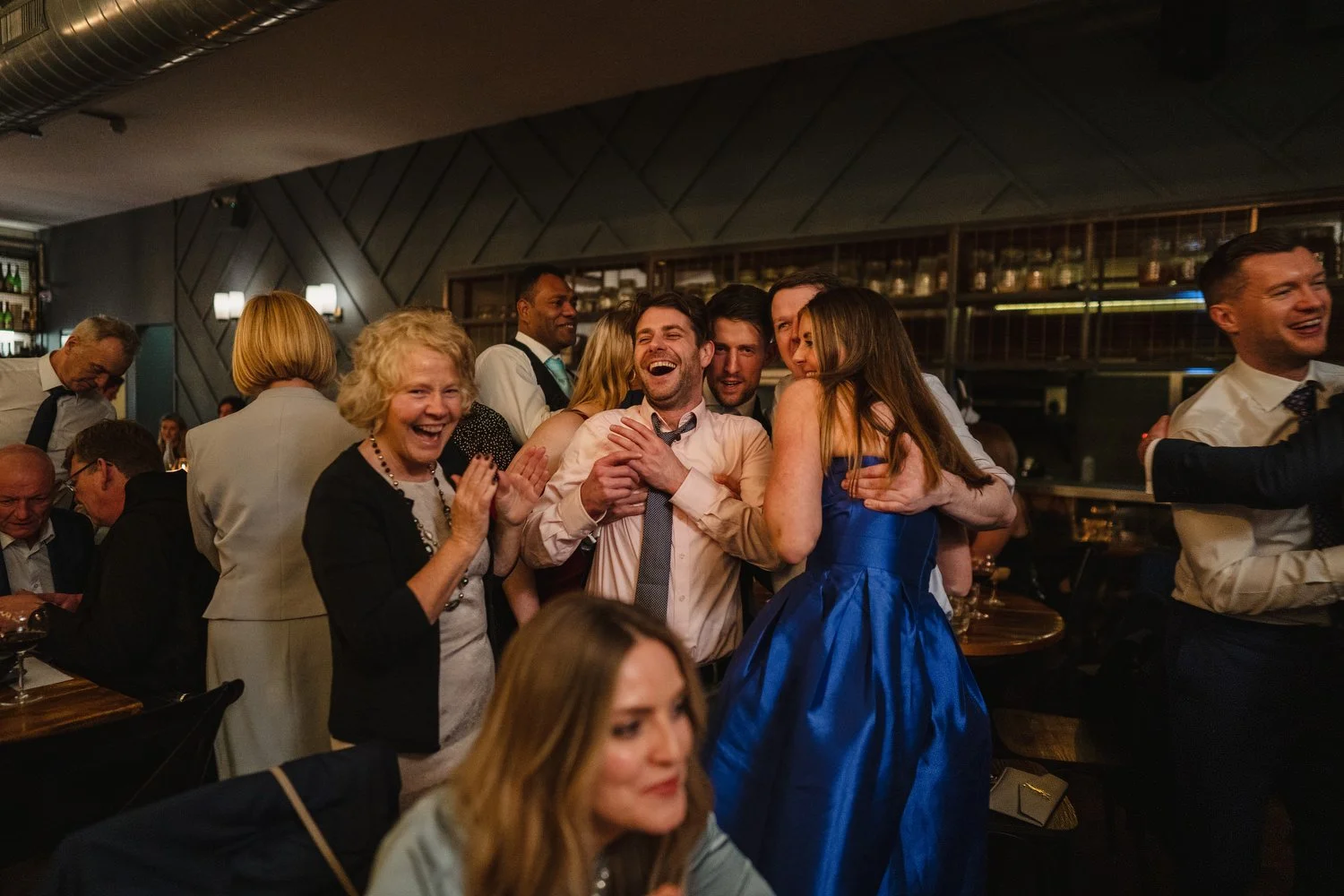  Laura and Matthews wedding in the Muddler’s Club restaurant in Belfast’s Cathedral Quarter. The couple got ready in the Hilton hotel before heading to St.Malachy’s church for their ceremony. Afterwards, we took photos around Cathedral Quarter before