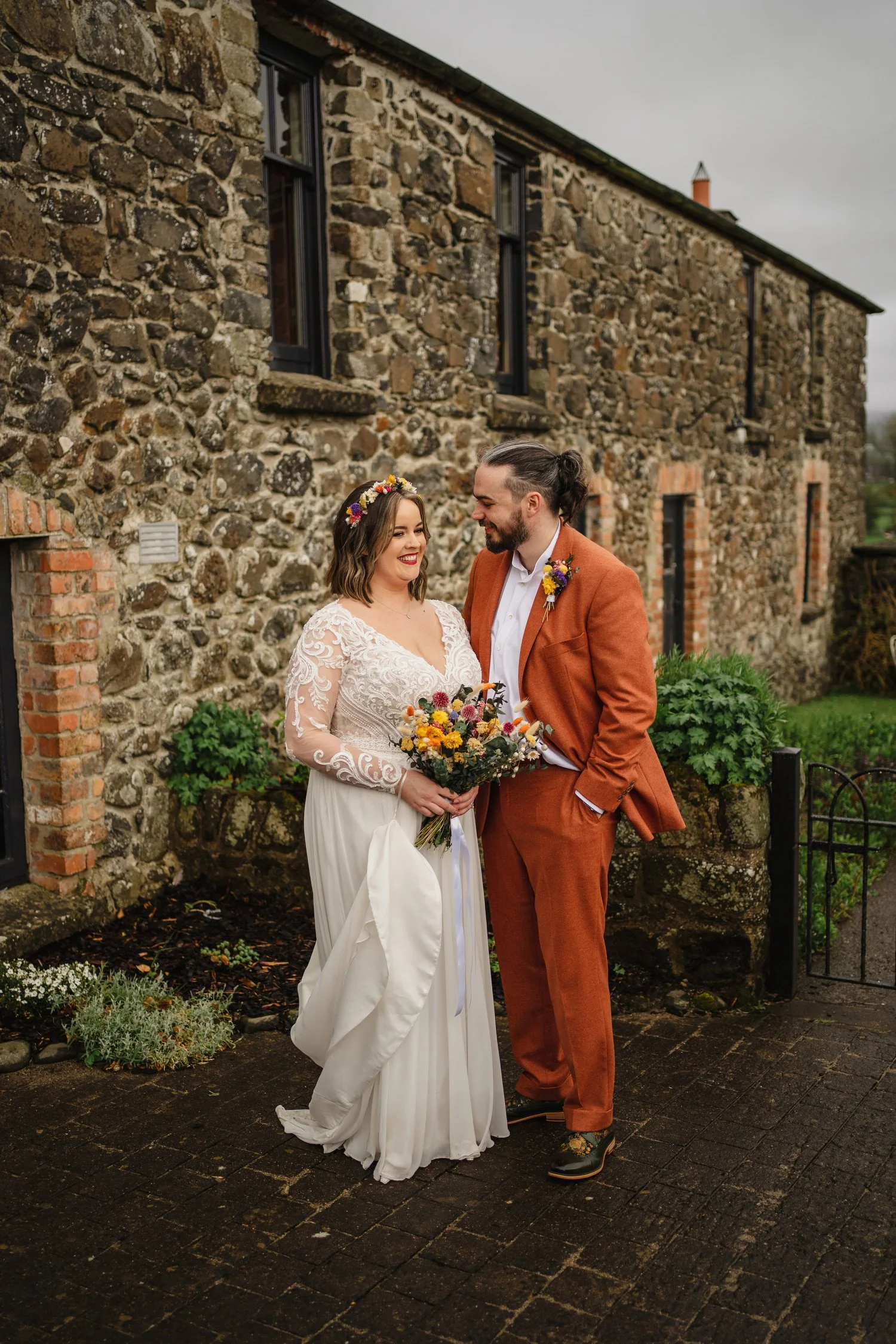  Sarah Dynan and Ciaran Madden’s humanist wedding in Limepark cottages in Armoy, County Antrim. 