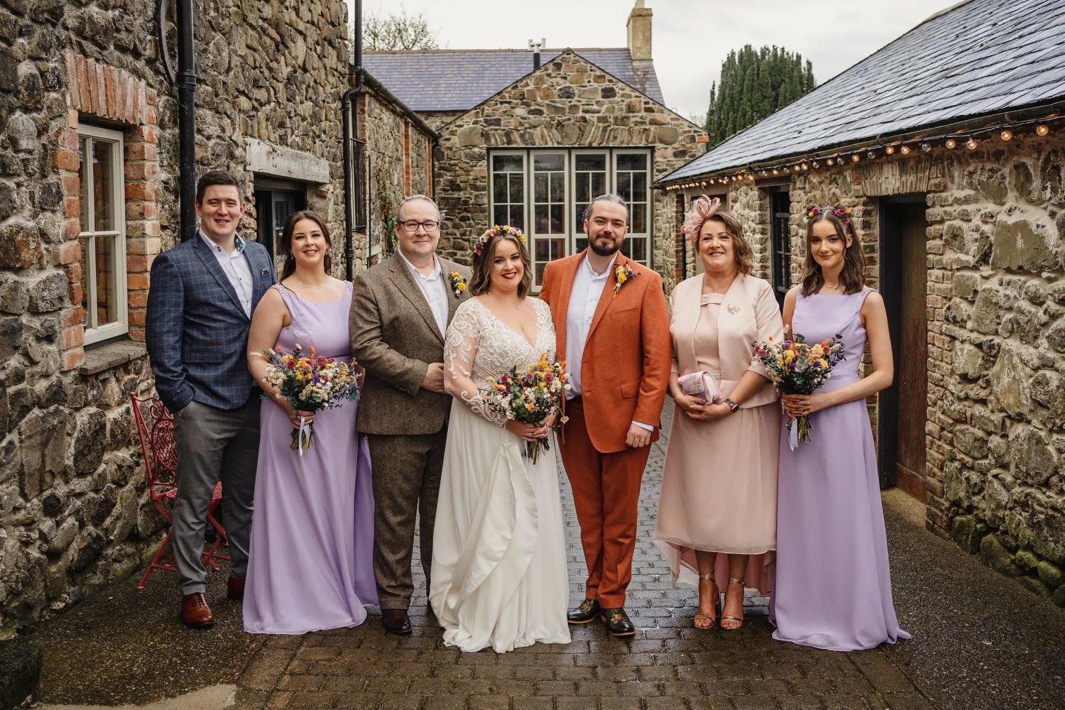  Sarah Dynan and Ciaran MaddenÕs humanist wedding in Limepark cottages in Armoy, County Antrim. 