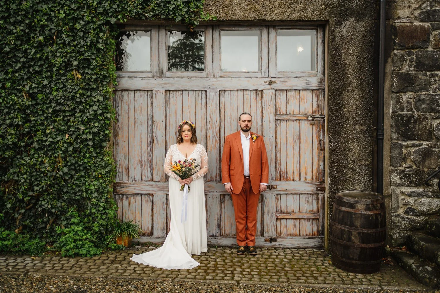  Sarah Dynan and Ciaran Madden’s humanist wedding in Limepark cottages in Armoy, County Antrim. 