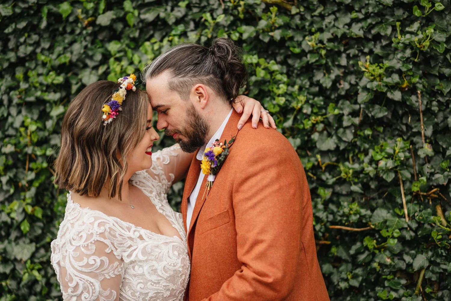  Sarah Dynan and Ciaran Madden’s humanist wedding in Limepark cottages in Armoy, County Antrim. 