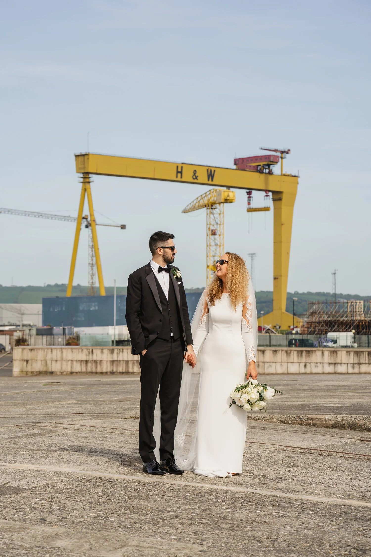  Titanic Hotel wedding photos with ceremony in the Good Shepherd Catholic Church on Ormeau Road. 