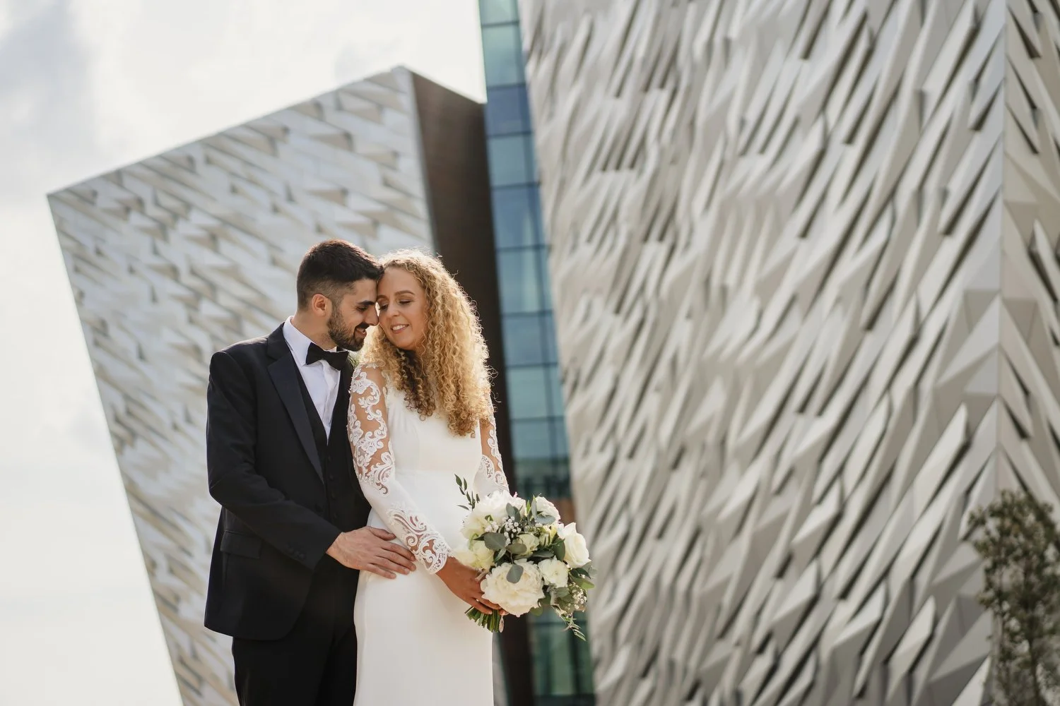  Titanic Hotel wedding photos with ceremony in the Good Shepherd Catholic Church on Ormeau Road. 
