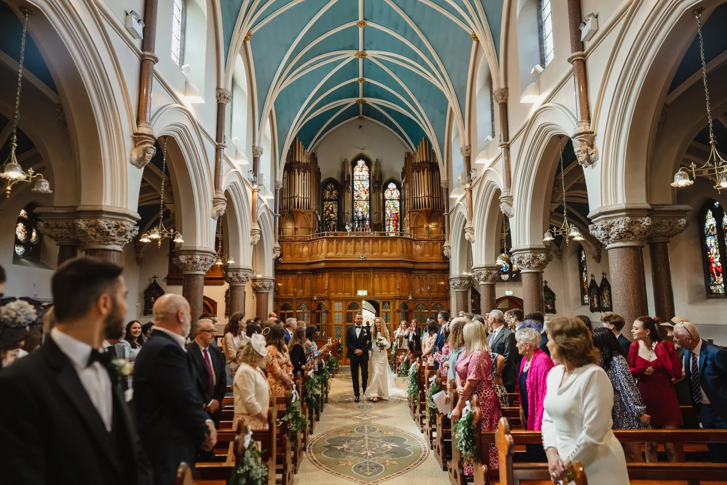  Titanic Hotel wedding photos with ceremony in the Good Shepherd Catholic Church on Ormeau Road. 