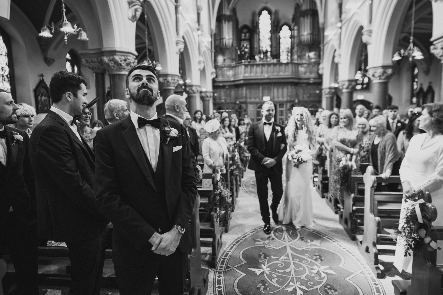  Titanic Hotel wedding photos with ceremony in the Good Shepherd Catholic Church on Ormeau Road. 