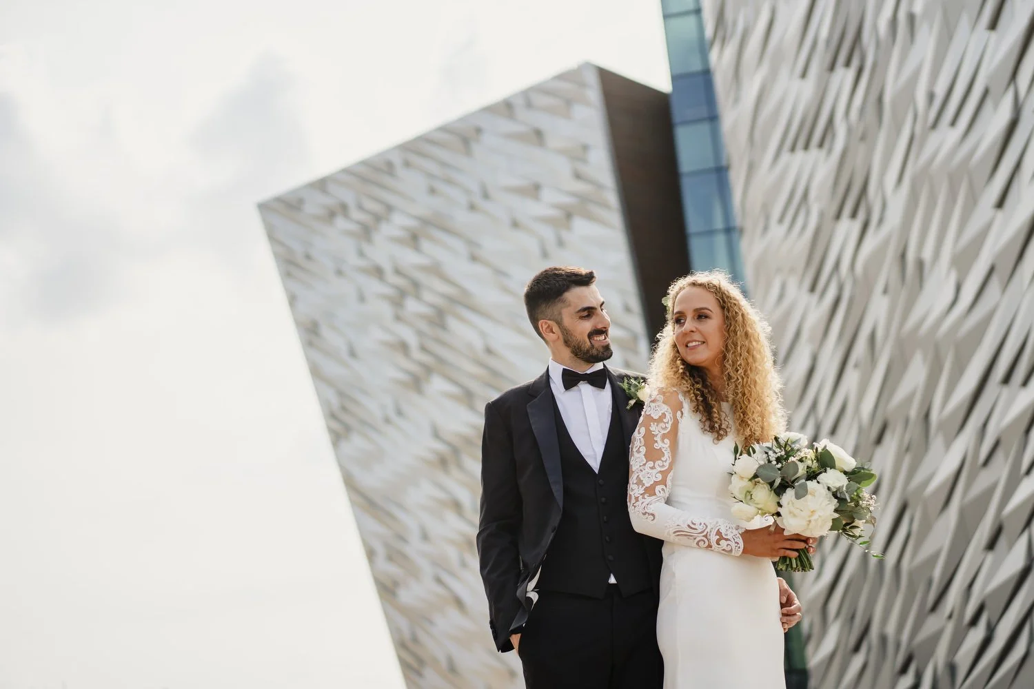  Titanic Hotel wedding photos with ceremony in the Good Shepherd Catholic Church on Ormeau Road. 