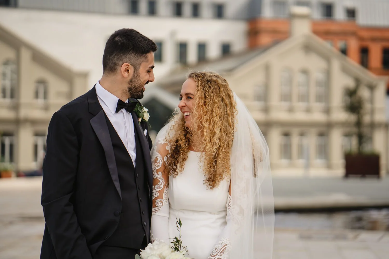  Titanic Hotel wedding photos with ceremony in the Good Shepherd Catholic Church on Ormeau Road. 