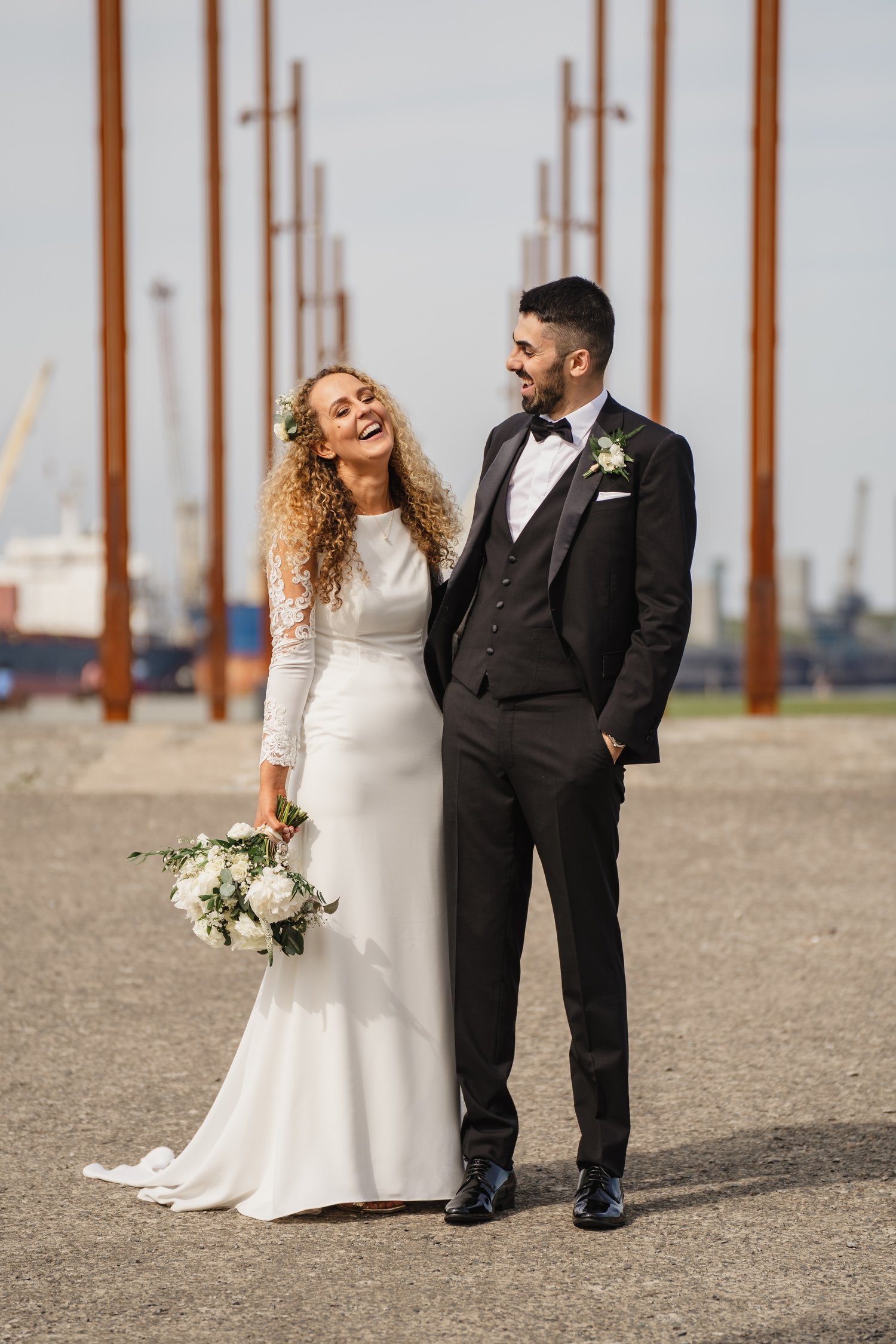  Titanic Hotel wedding photos with ceremony in the Good Shepherd Catholic Church on Ormeau Road. 