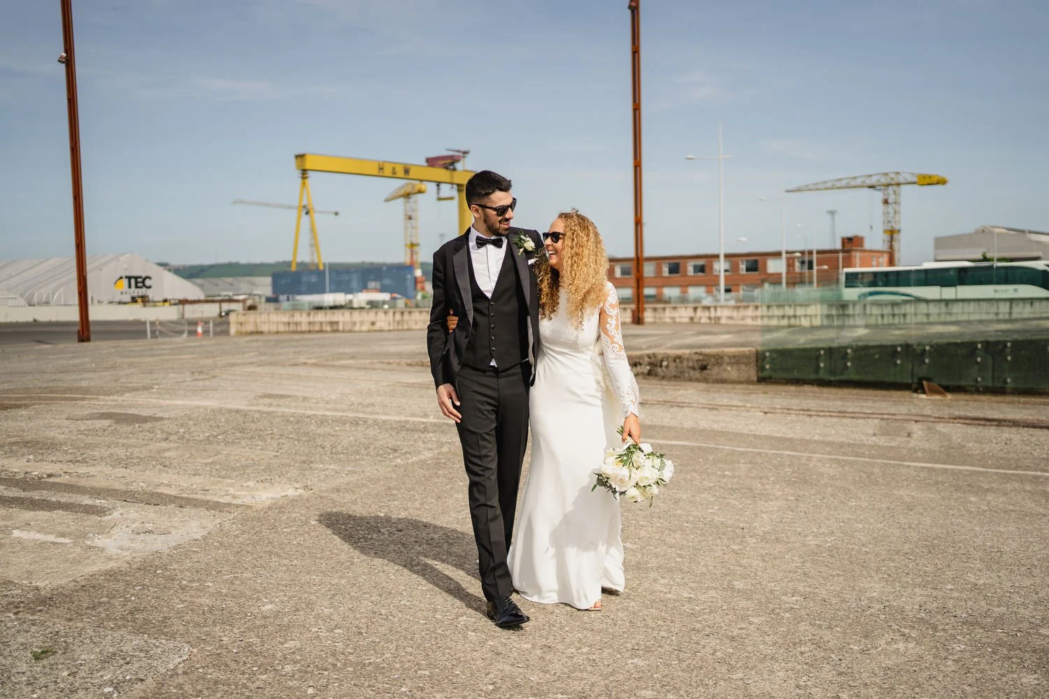  Titanic Hotel wedding photos with ceremony in the Good Shepherd Catholic Church on Ormeau Road. 