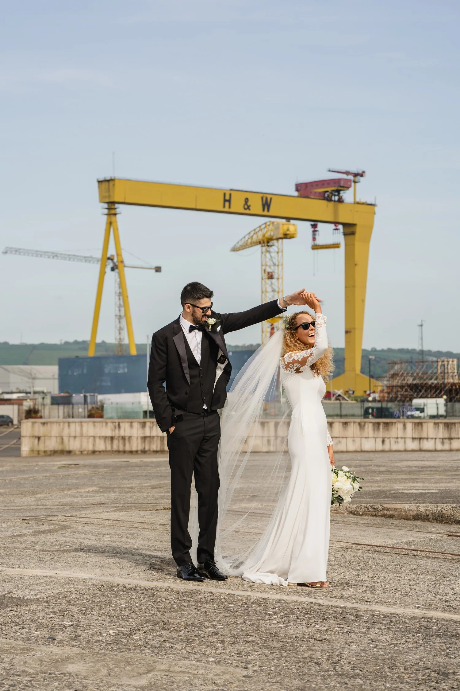  Titanic Hotel wedding photos with ceremony in the Good Shepherd Catholic Church on Ormeau Road. 