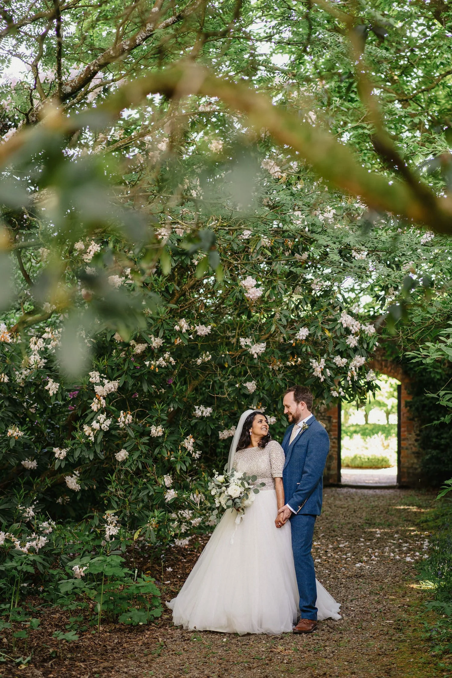  Heena and AndrewÕs humanist outdoor wedding in Larchfield Estate.  