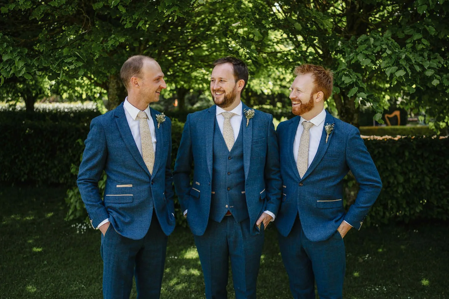  Heena and AndrewÕs humanist outdoor wedding in Larchfield Estate.  