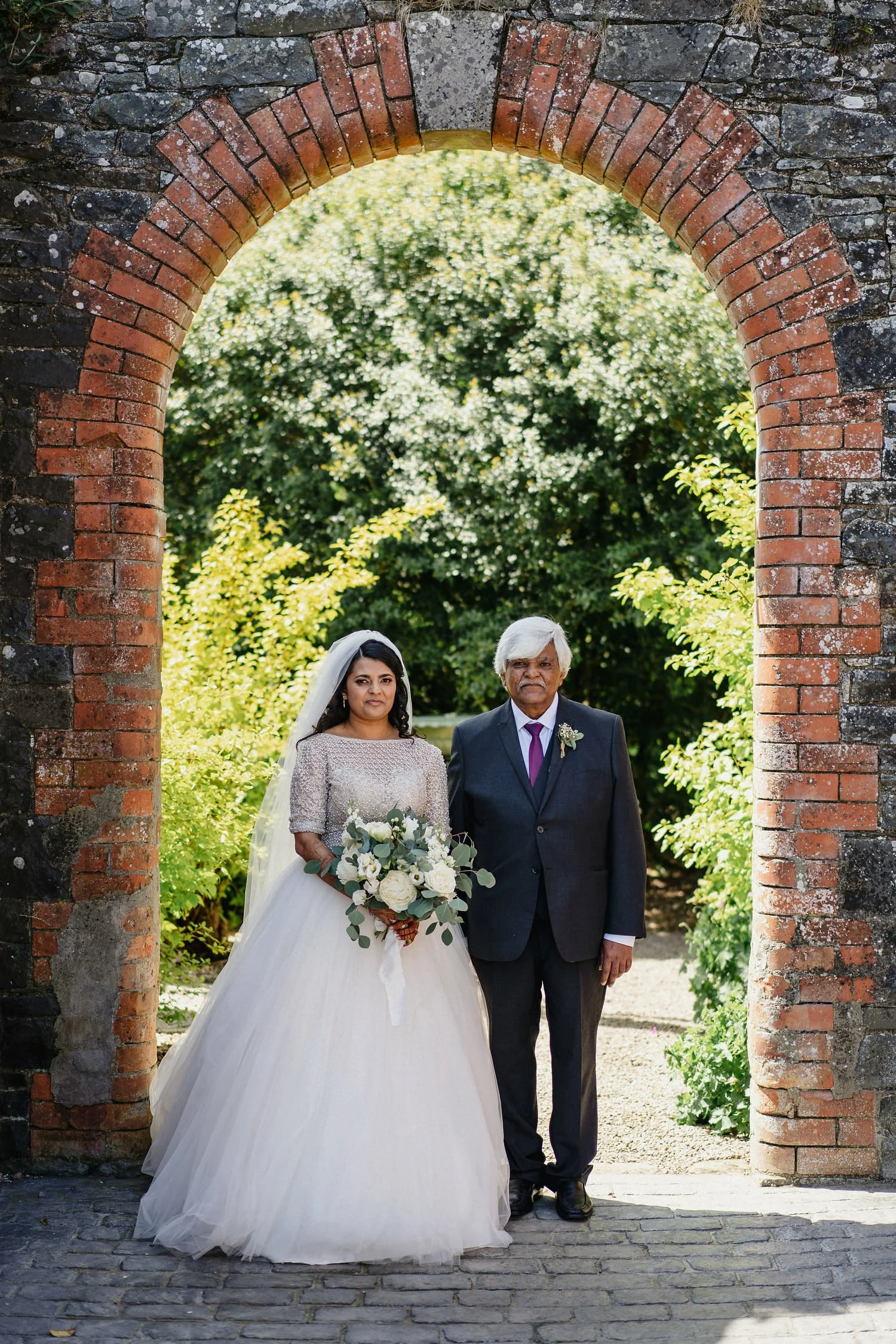  Heena and AndrewÕs humanist outdoor wedding in Larchfield Estate.  