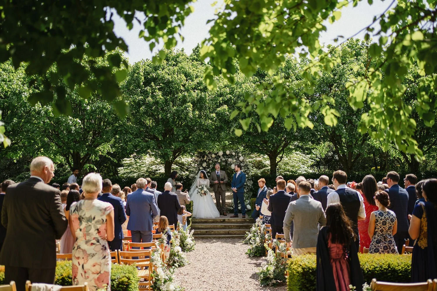  Heena and AndrewÕs humanist outdoor wedding in Larchfield Estate.  