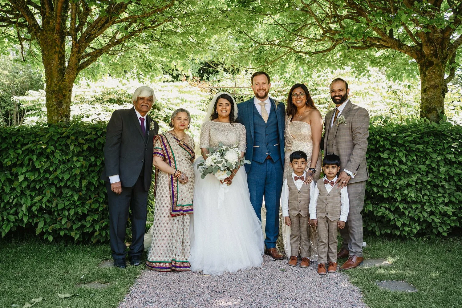  Heena and AndrewÕs humanist outdoor wedding in Larchfield Estate.  