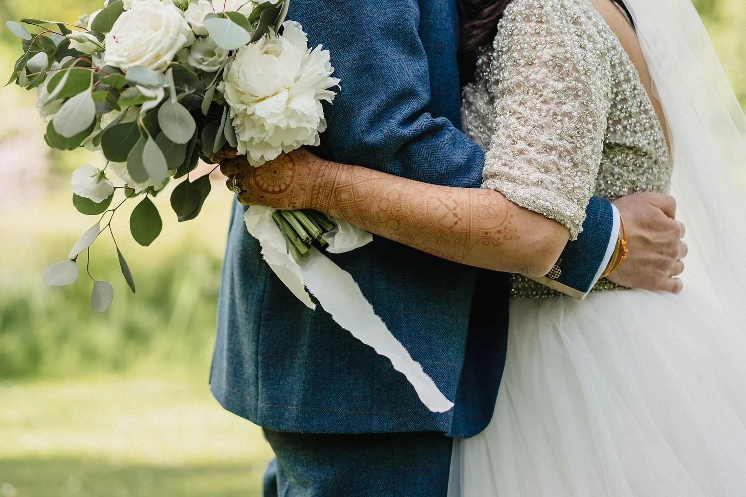  Heena and AndrewÕs humanist outdoor wedding in Larchfield Estate.  