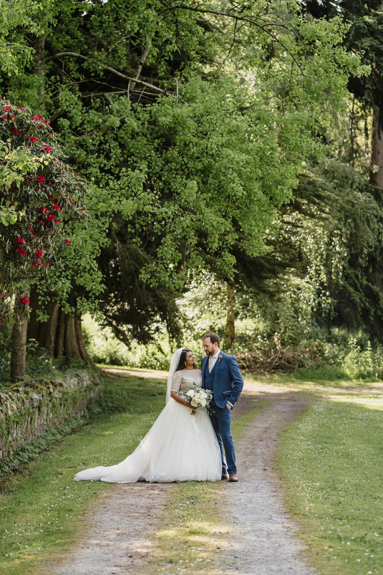  Heena and AndrewÕs humanist outdoor wedding in Larchfield Estate.  