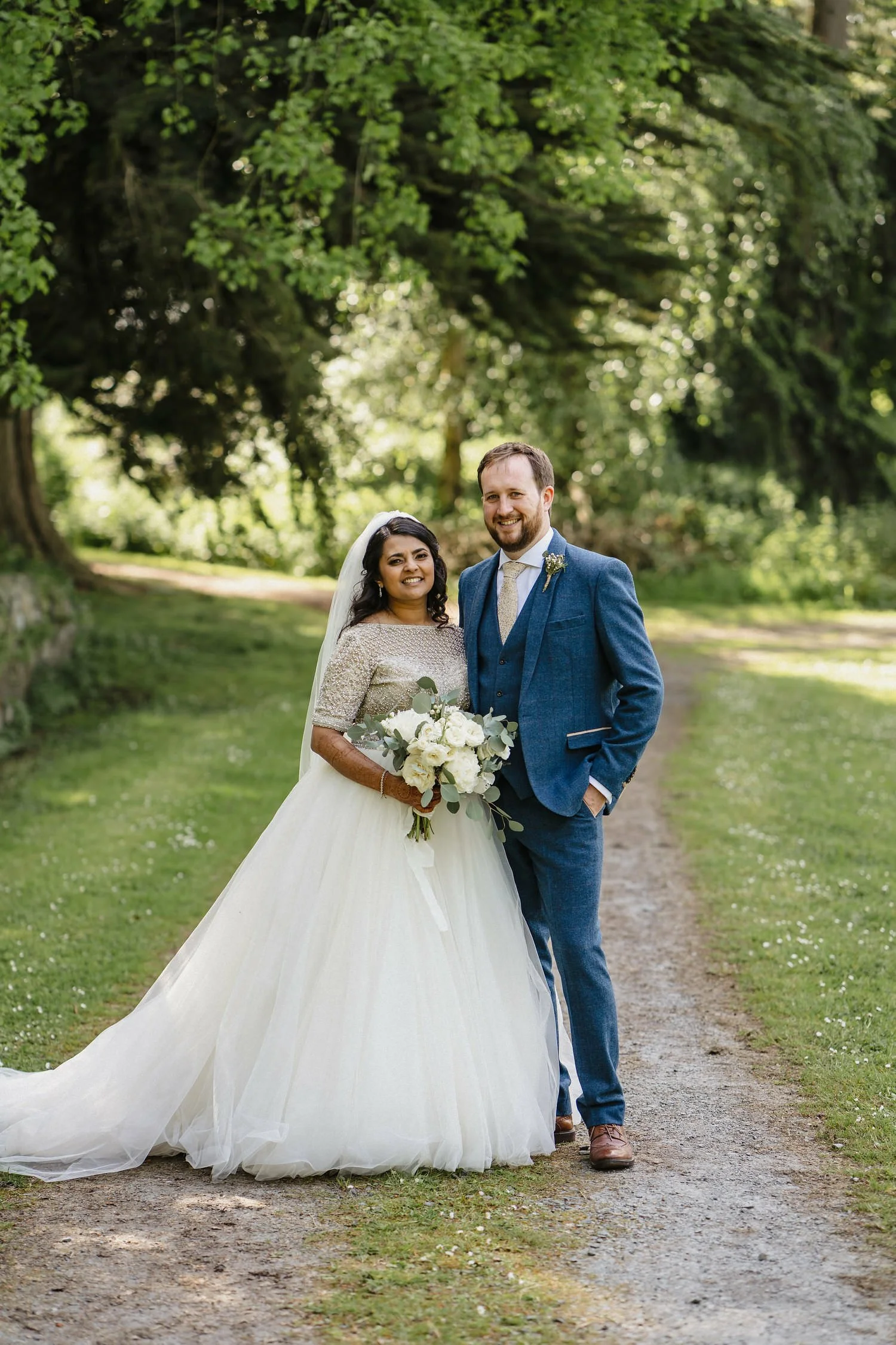  Heena and AndrewÕs humanist outdoor wedding in Larchfield Estate.  