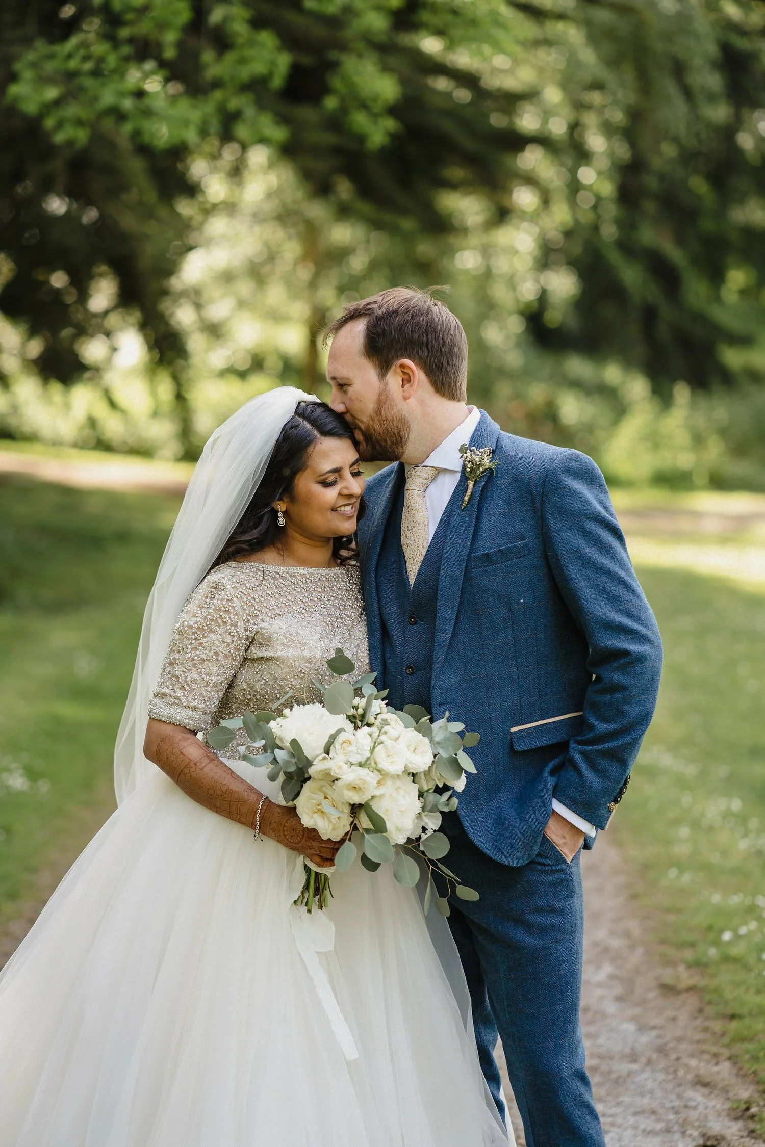  Heena and AndrewÕs humanist outdoor wedding in Larchfield Estate.  