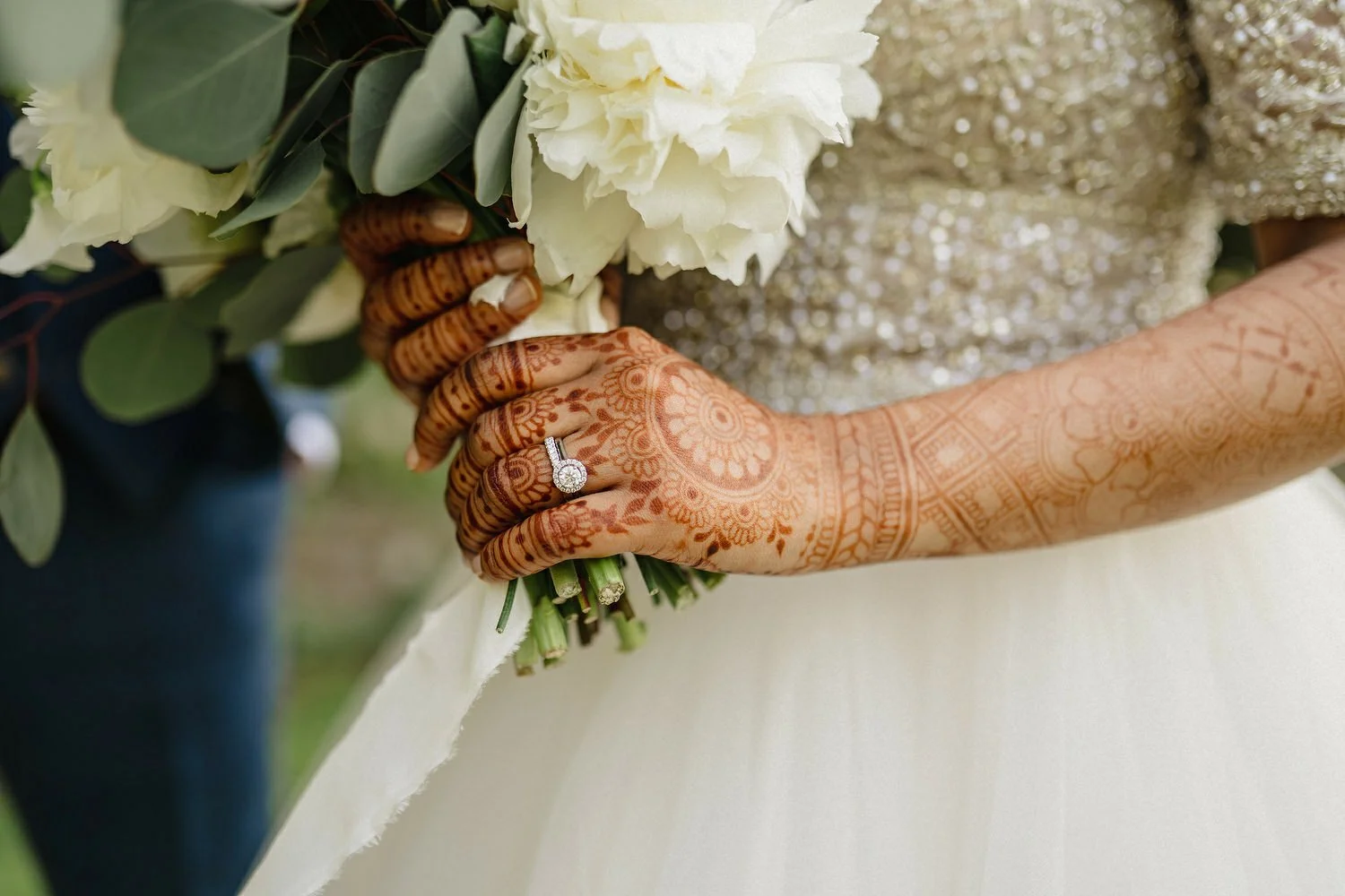  Heena and AndrewÕs humanist outdoor wedding in Larchfield Estate.  