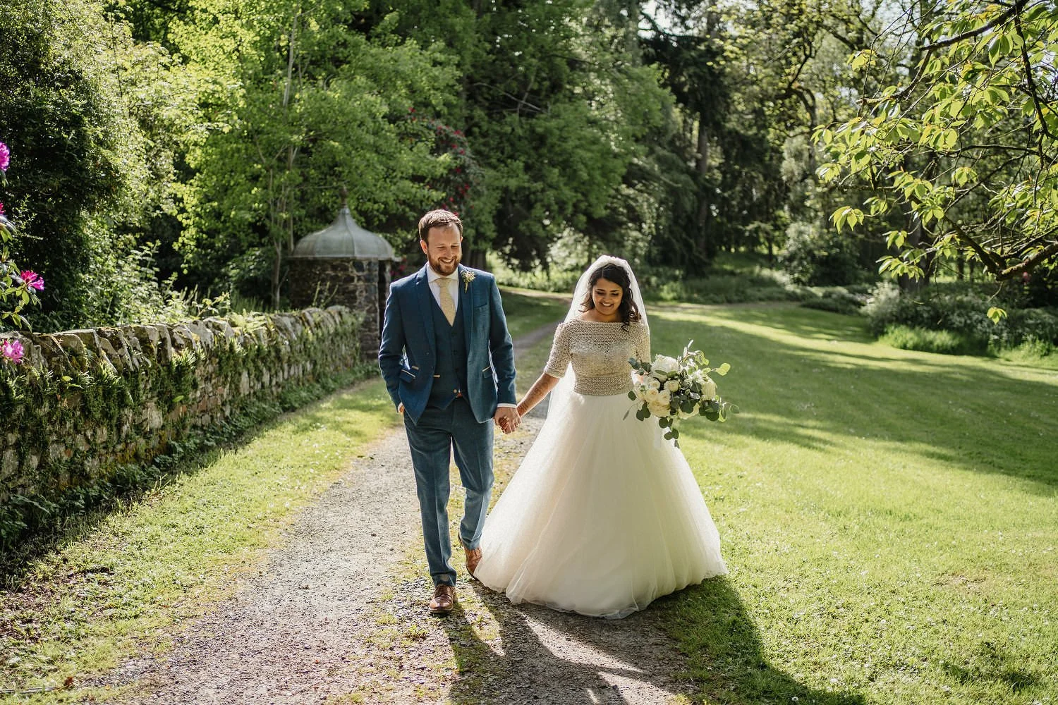  Heena and AndrewÕs humanist outdoor wedding in Larchfield Estate.  