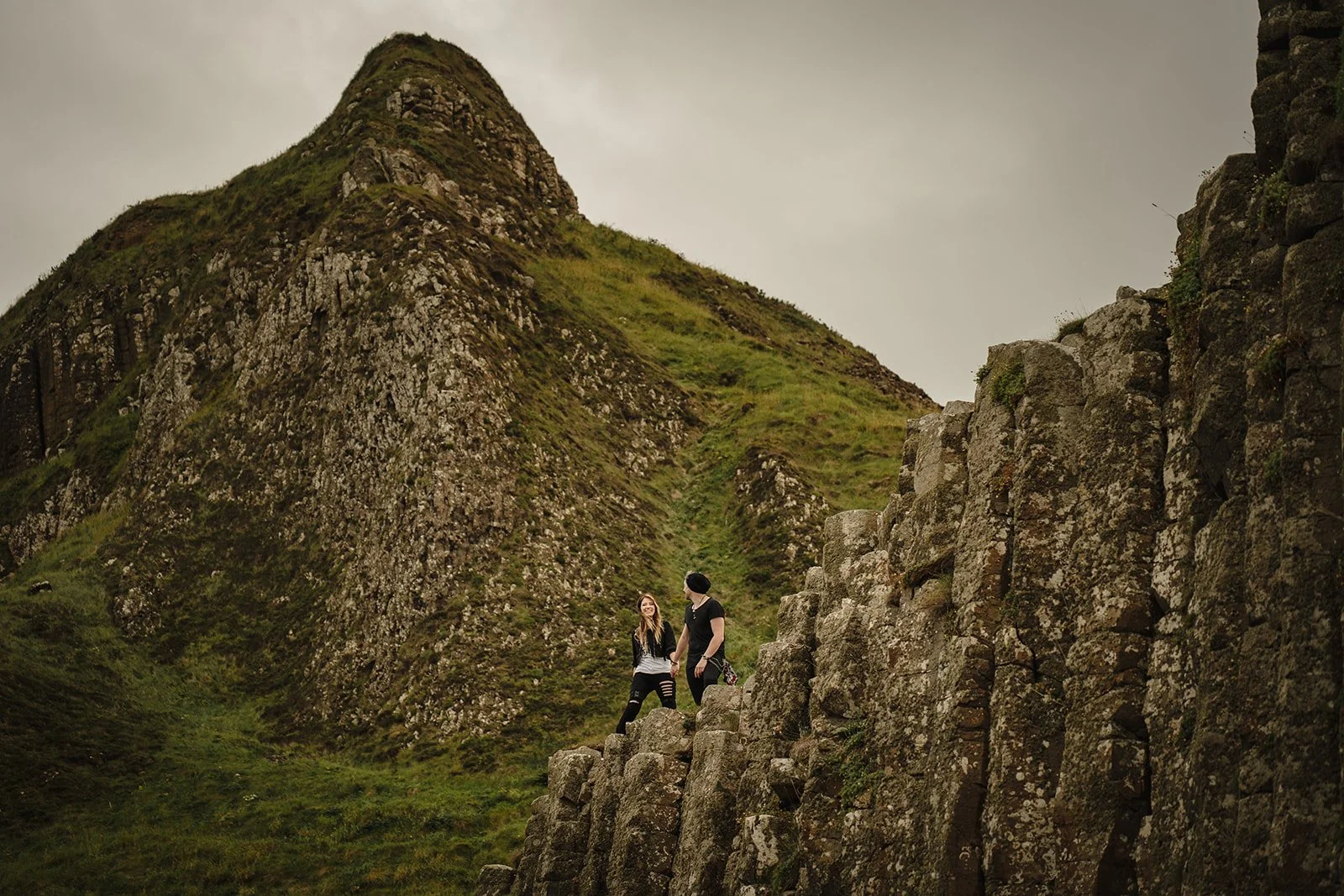  Matt and TheresaÕs Engagement shoot at the GiantÕs Causeway, Dunseverick Castle and the dark Hedges in Northern Ireland 