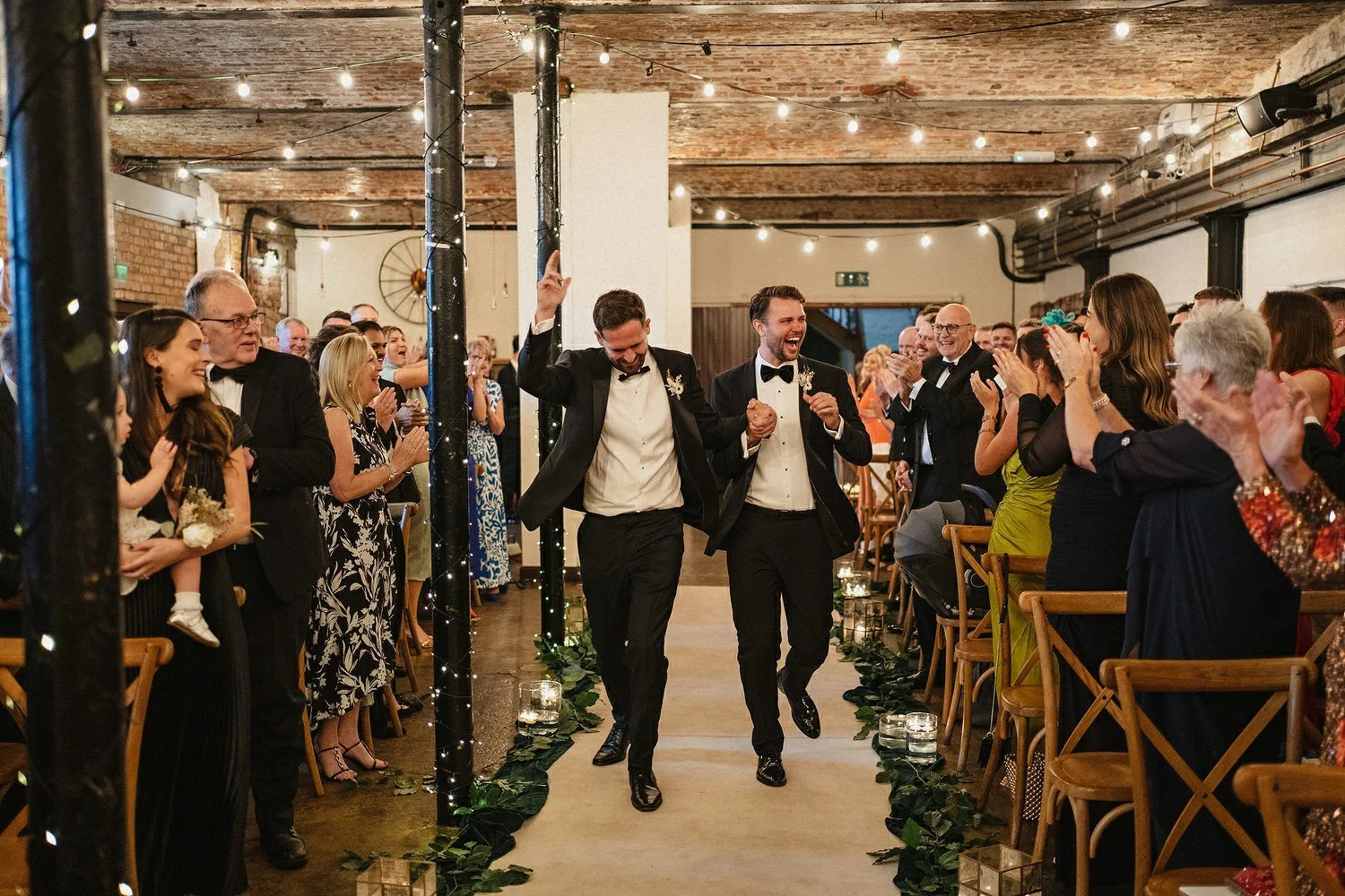 An unplugged wedding ceremony where the guests do not have their phones out.