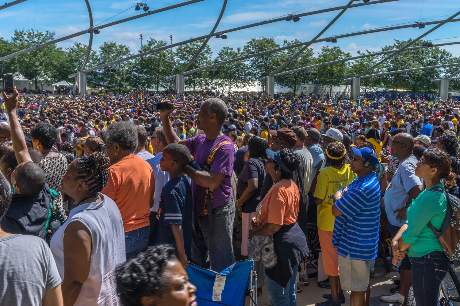 The crowd from Millennium Park.