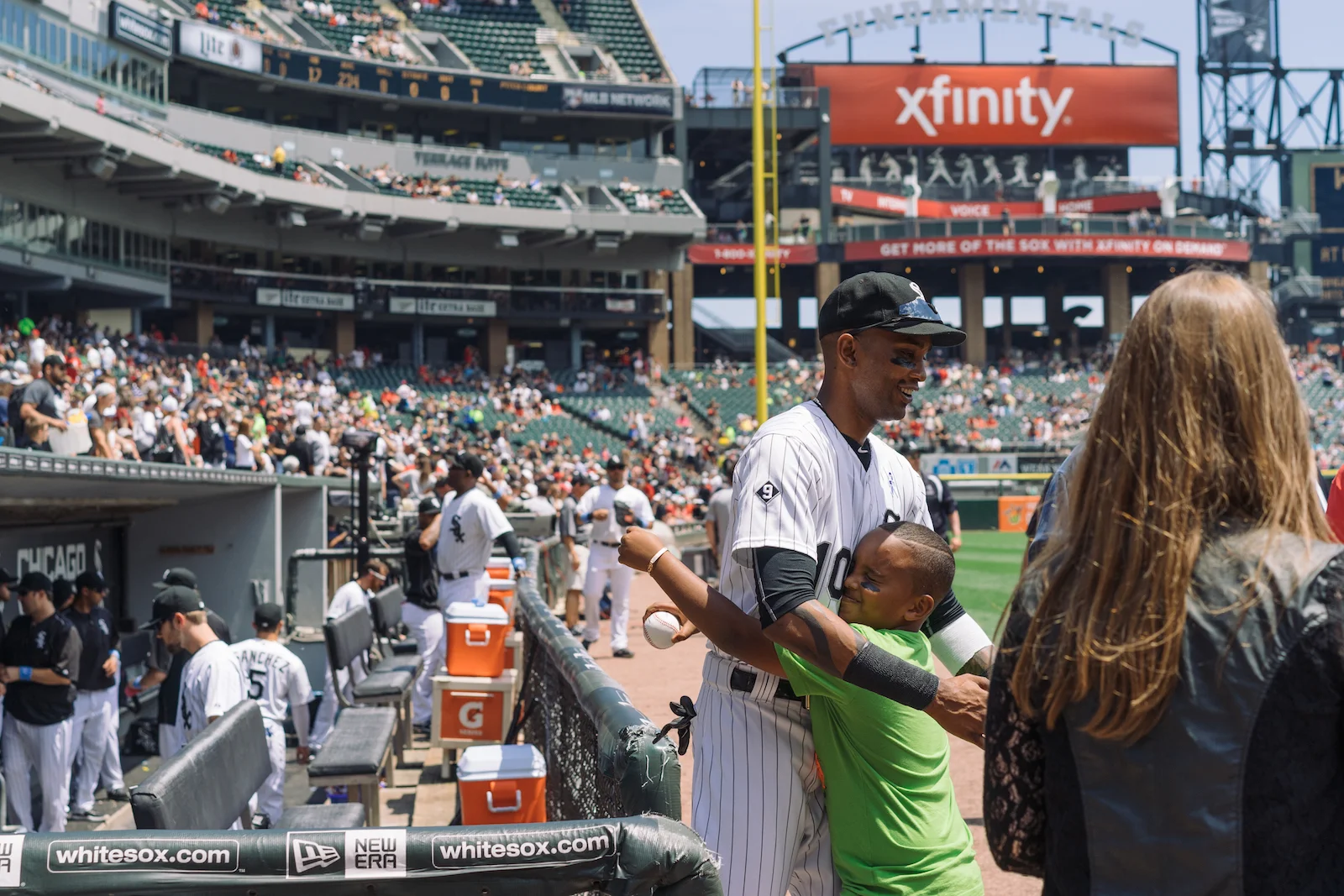 Father's Day hugs. 