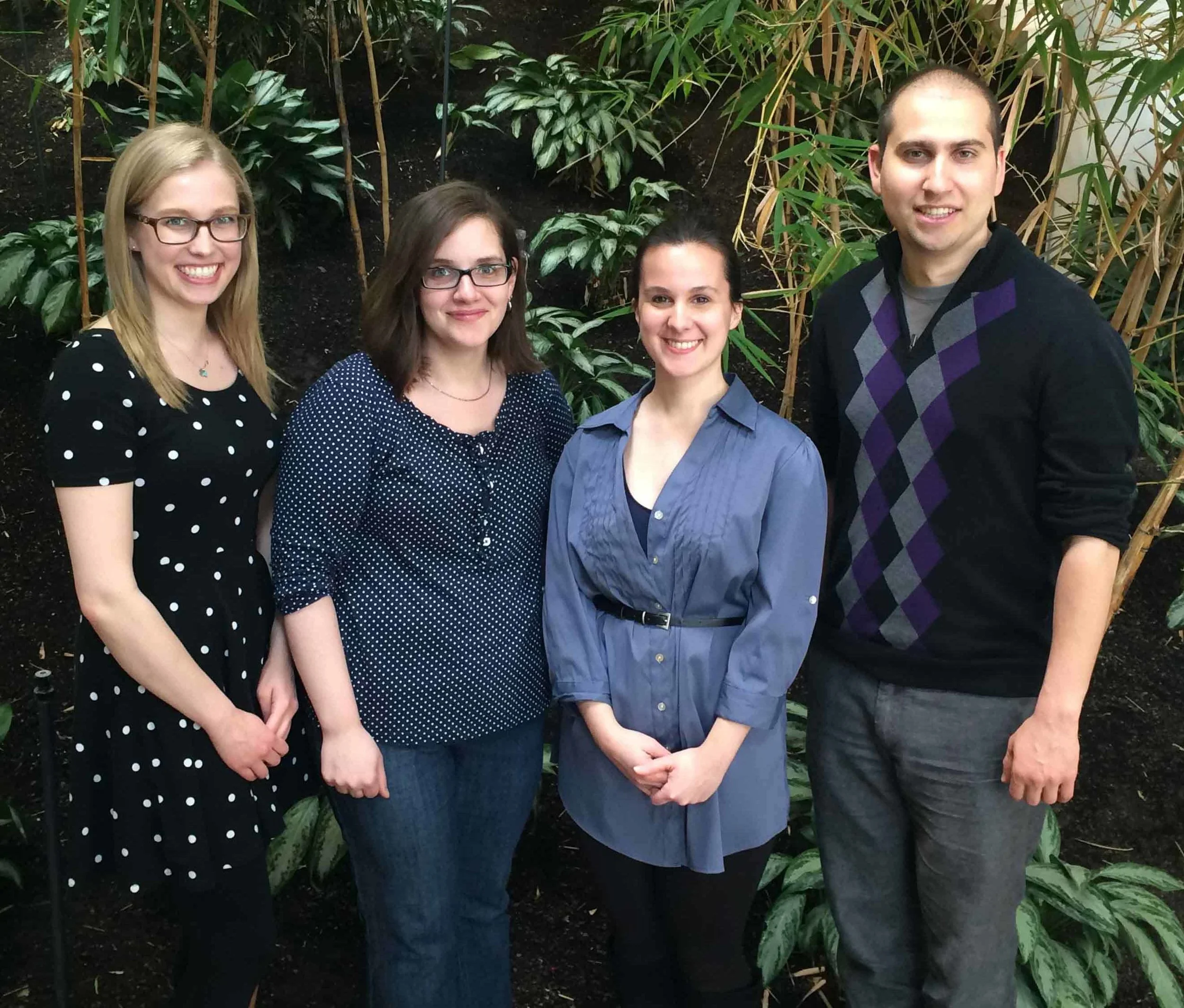 From left to right: Elizabeth Polvi (VP External), Sabrina Stanley (President), Amanda Veri (VP Internal), Eric Chapman (VP Student Life)