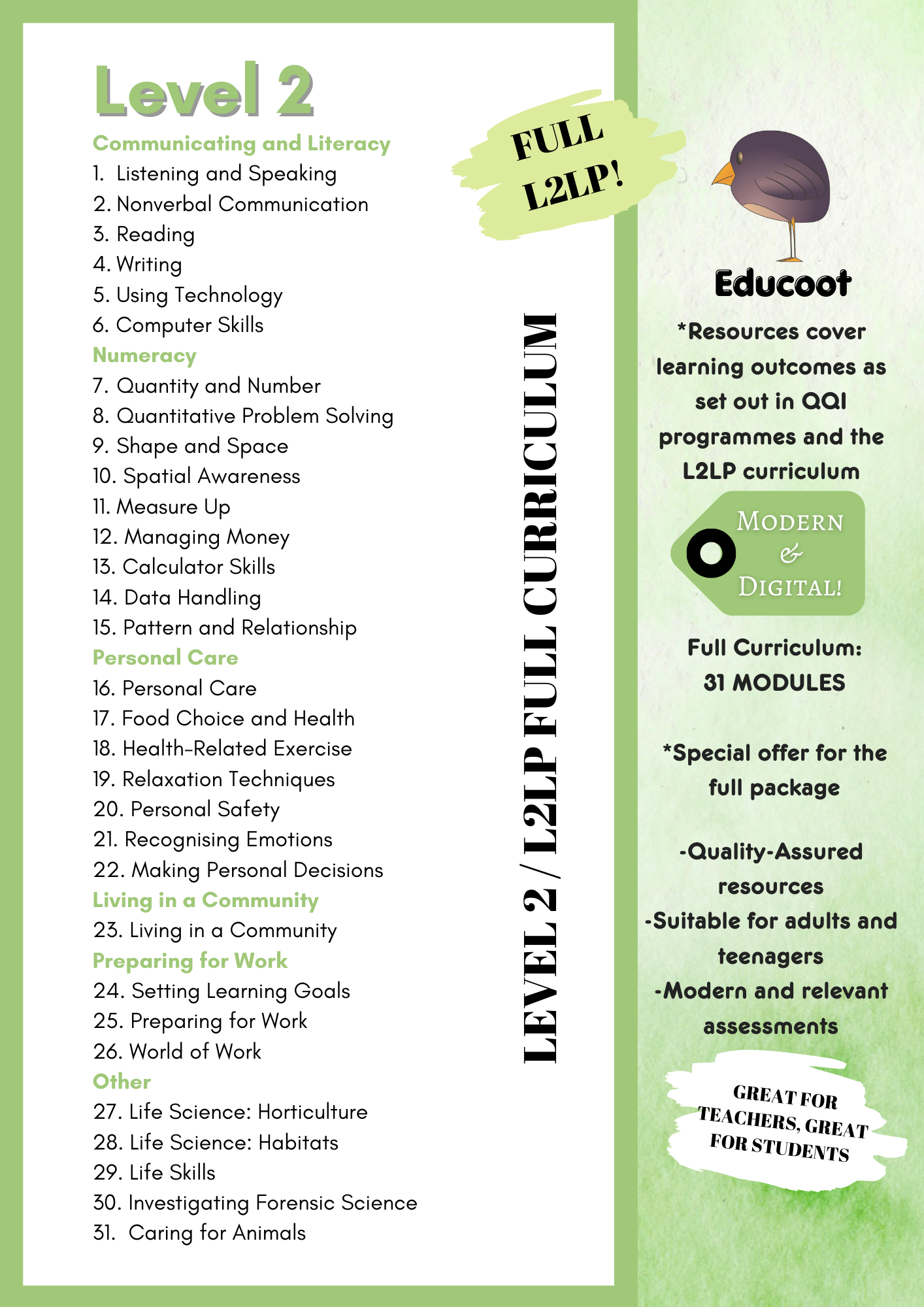 Educoot Level 2 QQI Resources — Educoot Education Resources for literacy, numeracy ...