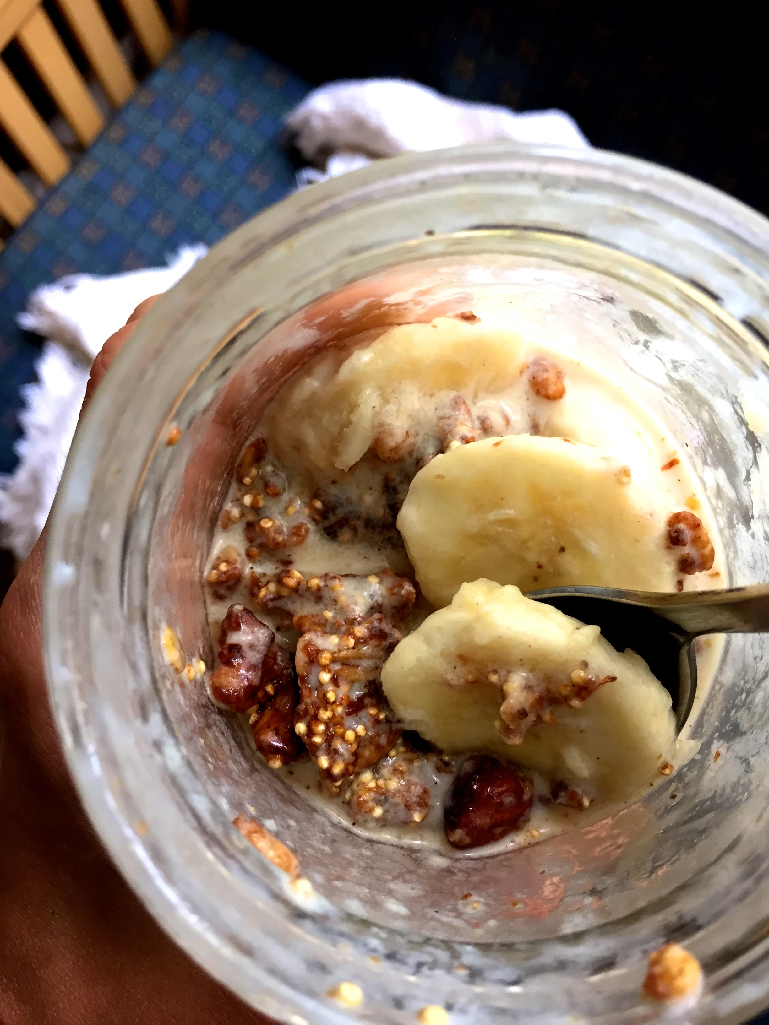 It's really good with sliced banana and almond milk!