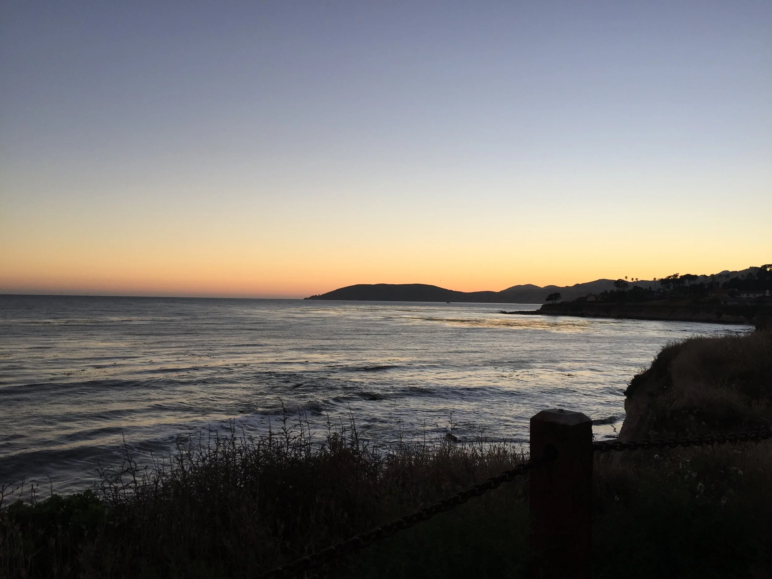 a random little bench in a breath-taking neighborhood nestled along the Pismo Beach coast.