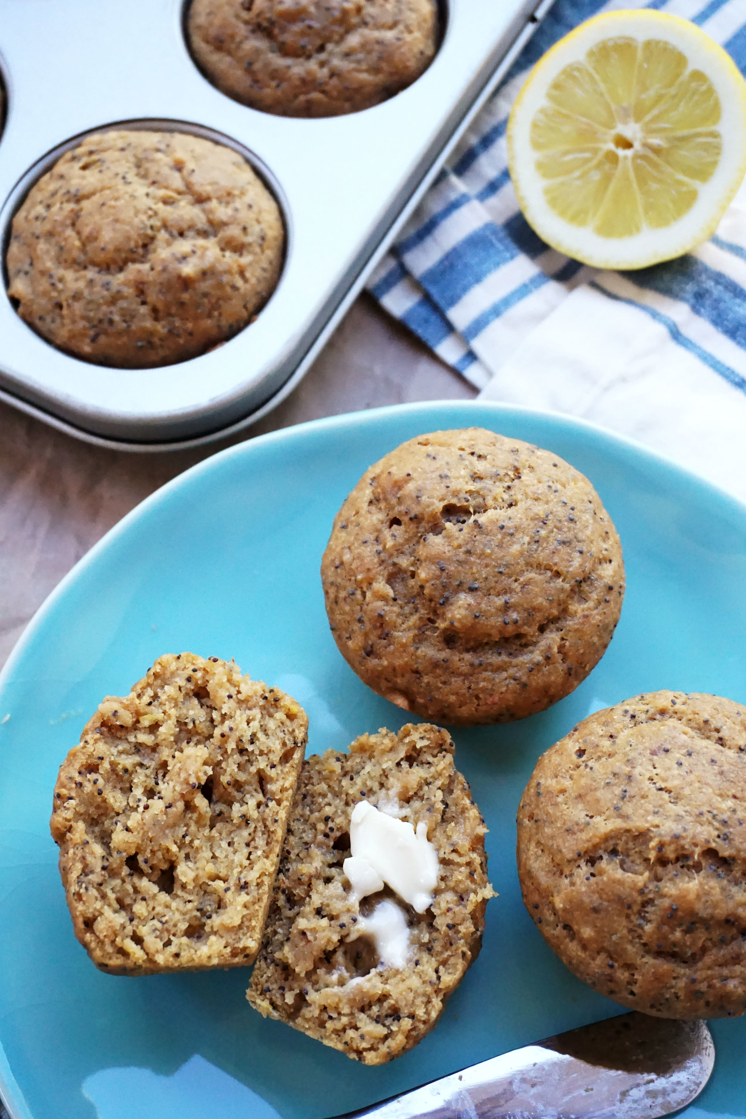 Lemon Poppyseed Muffins (Vegan)