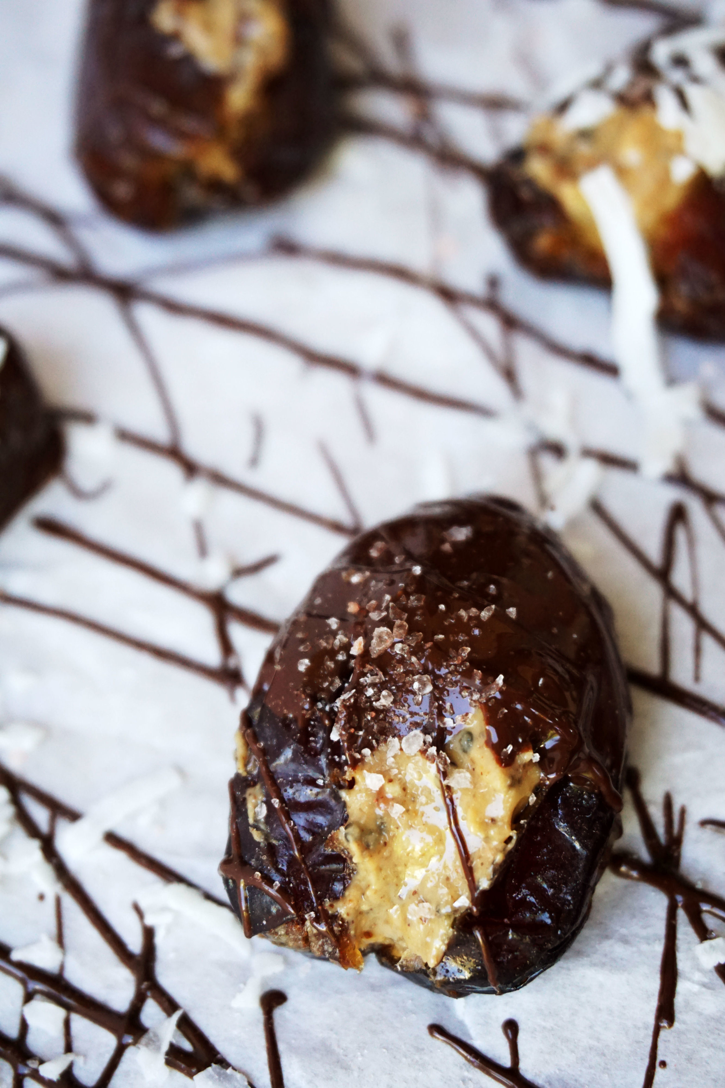 Chocolate-Dipped Date Bombs (Vegan, GF, Paleo)