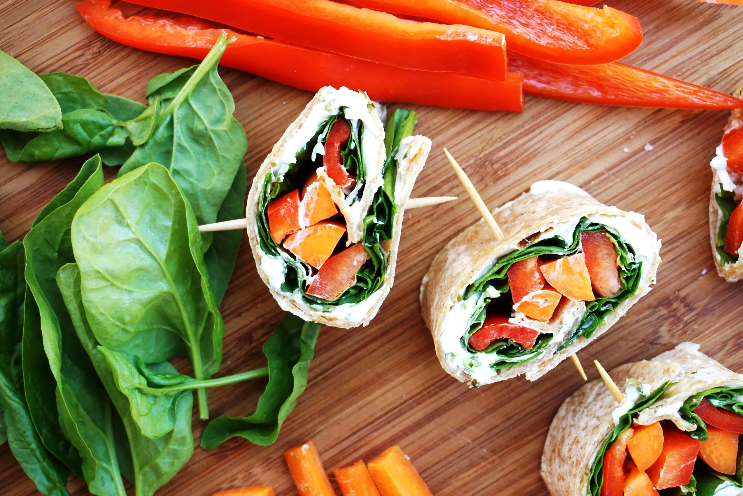 "Cream Cheese" Veggie RollUps (Vegan) — Hungry Haley