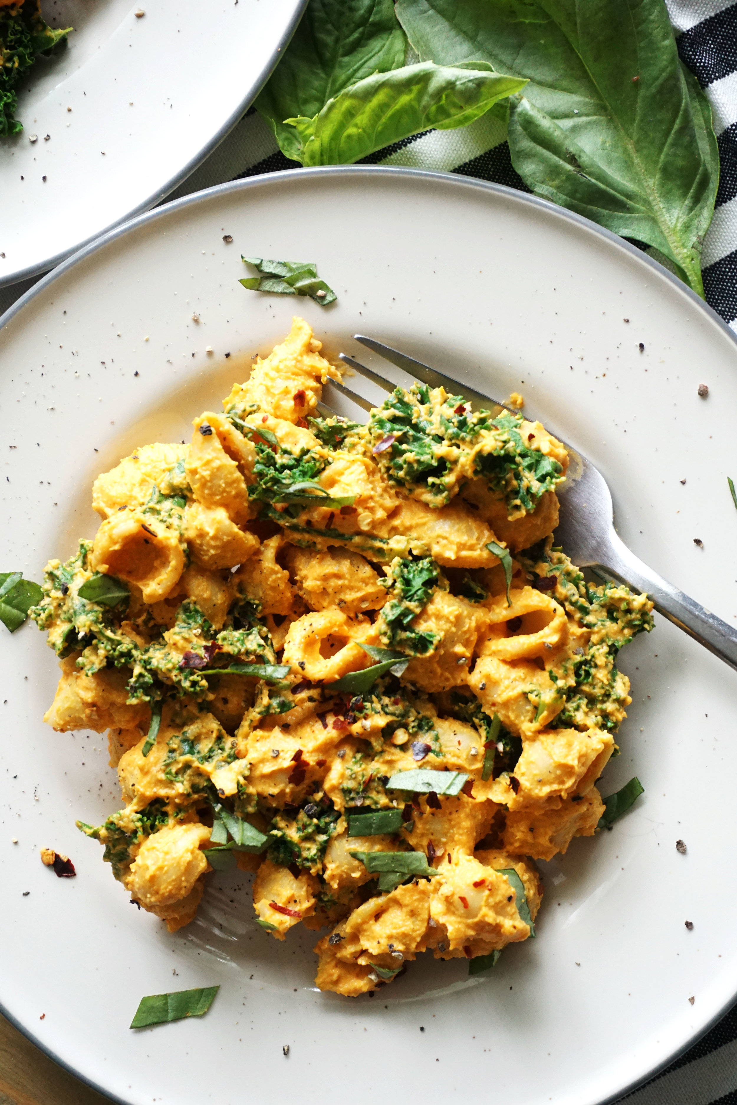 Creamy Sweet Potato Pasta (Vegan, GF)