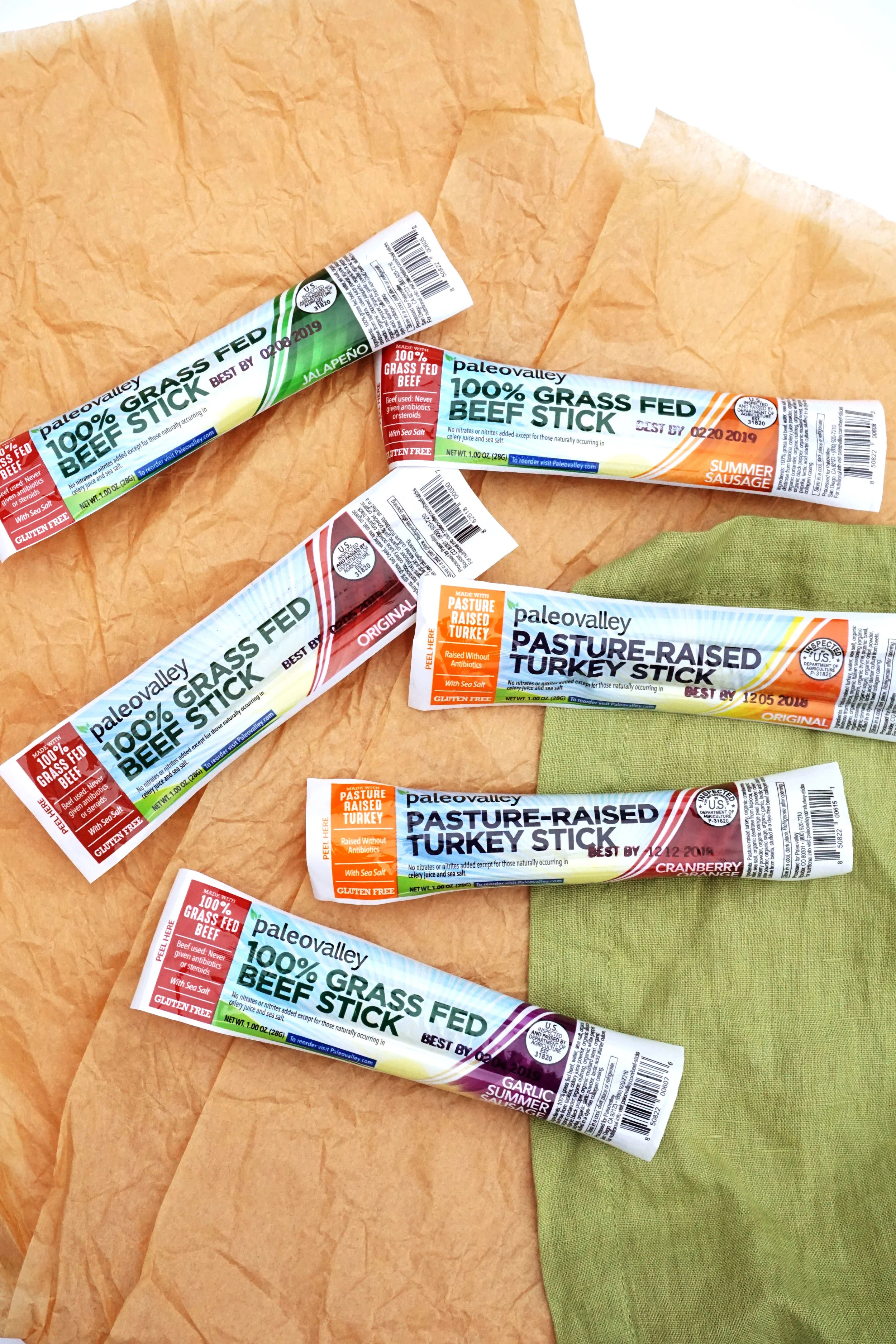 PaleoValley Pasture Raised Turkey And Grass Fed Beef Sticks Hungry Haley