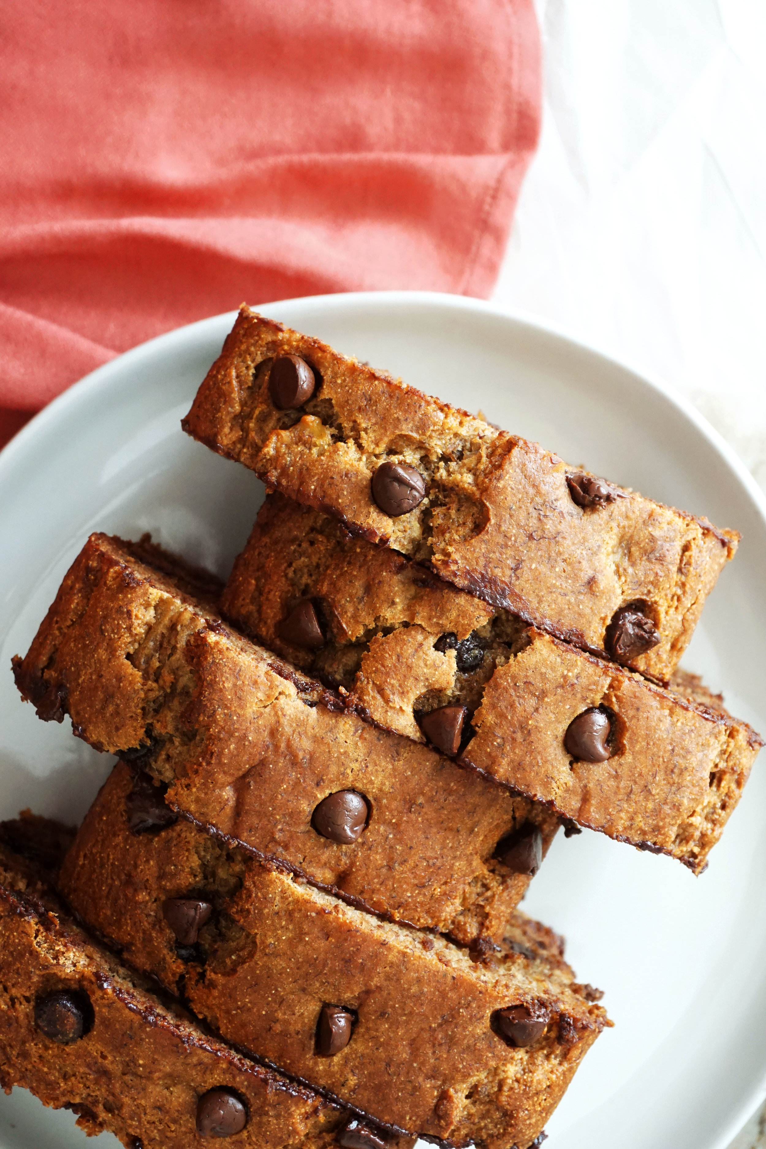 Whole-Grain Chocolate Chip Kefir Banana Bread (Egg-free)