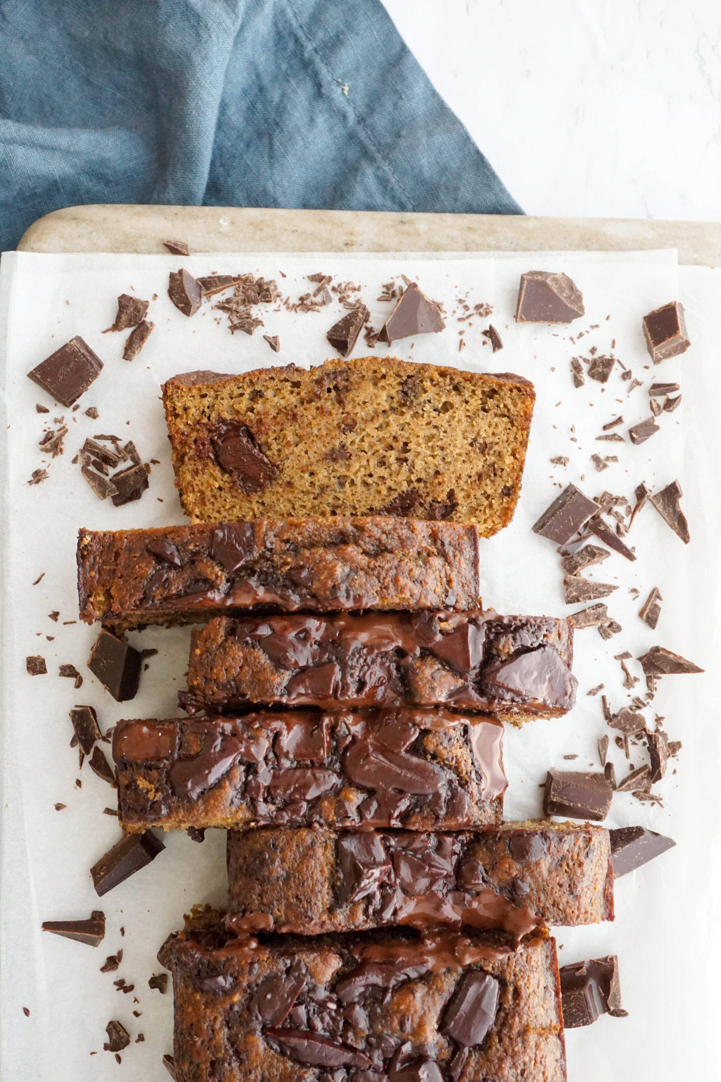 Vanilla Almond Chocolate Chip Banana Bread (Grain-free, Dairy-free)