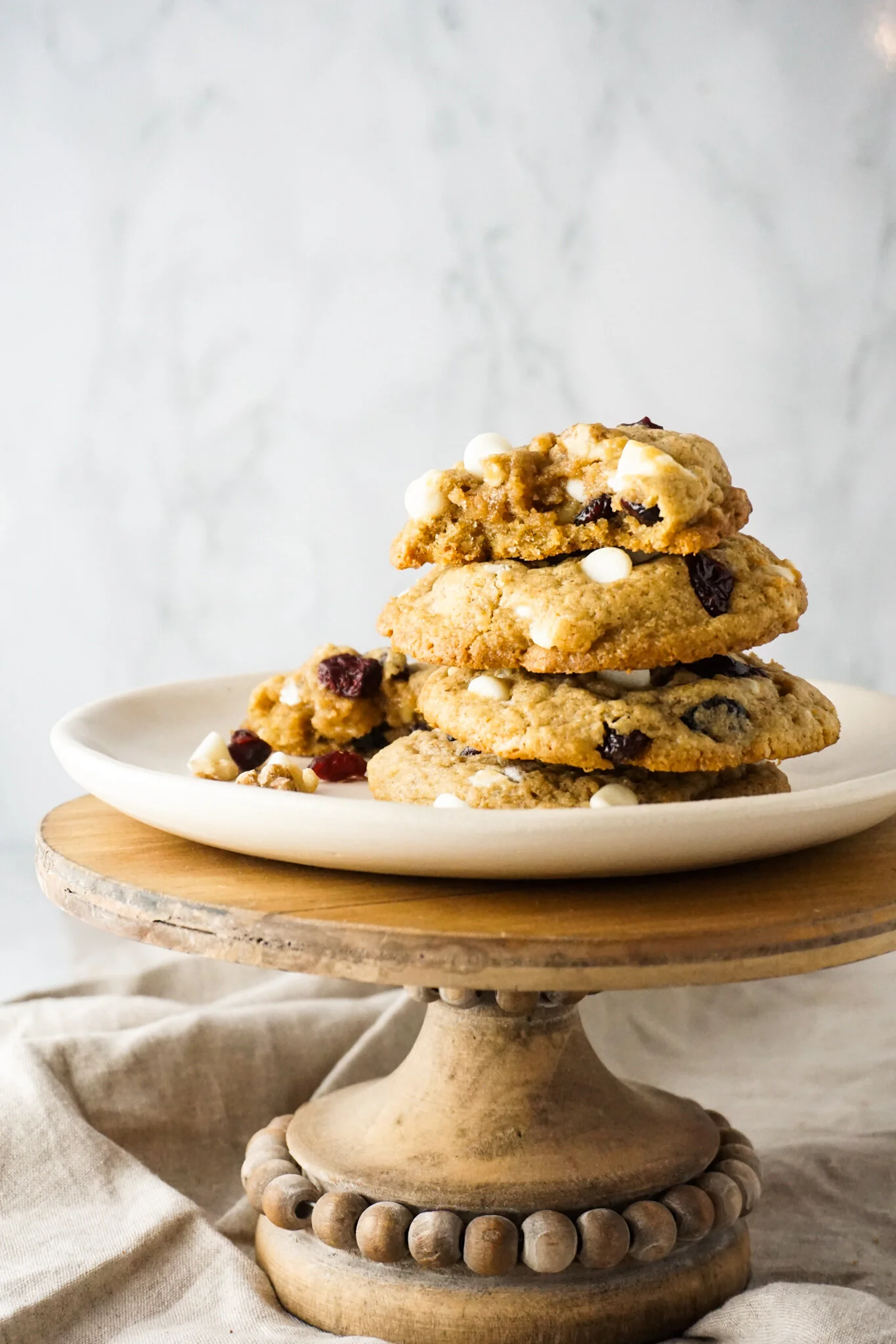 Spiced White Chocolate Cranberry Walnut Cookies Whole Wheat Hungry Haley