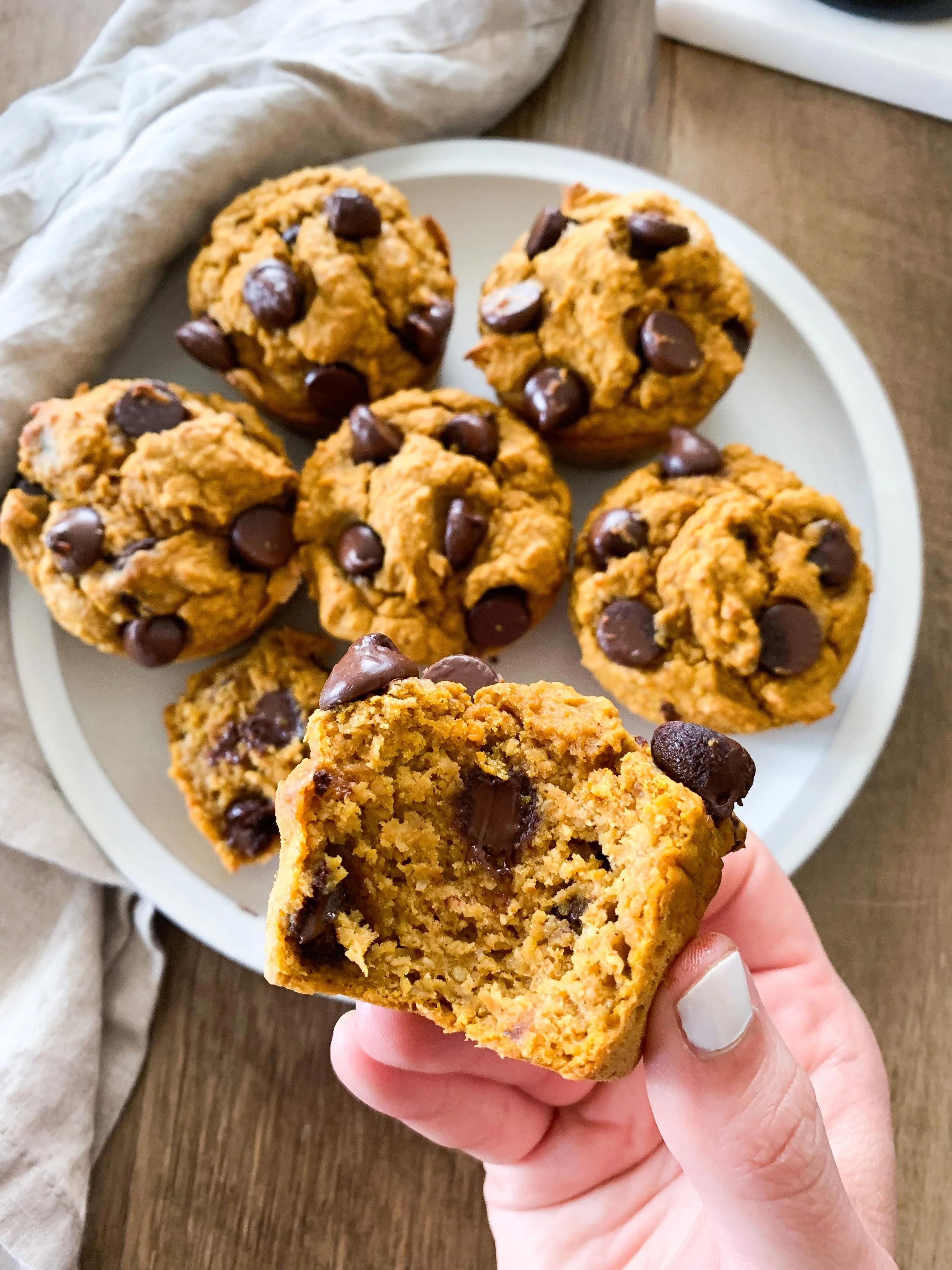 Pumpkin Chocolate Chip Muffins (blender recipe!)
