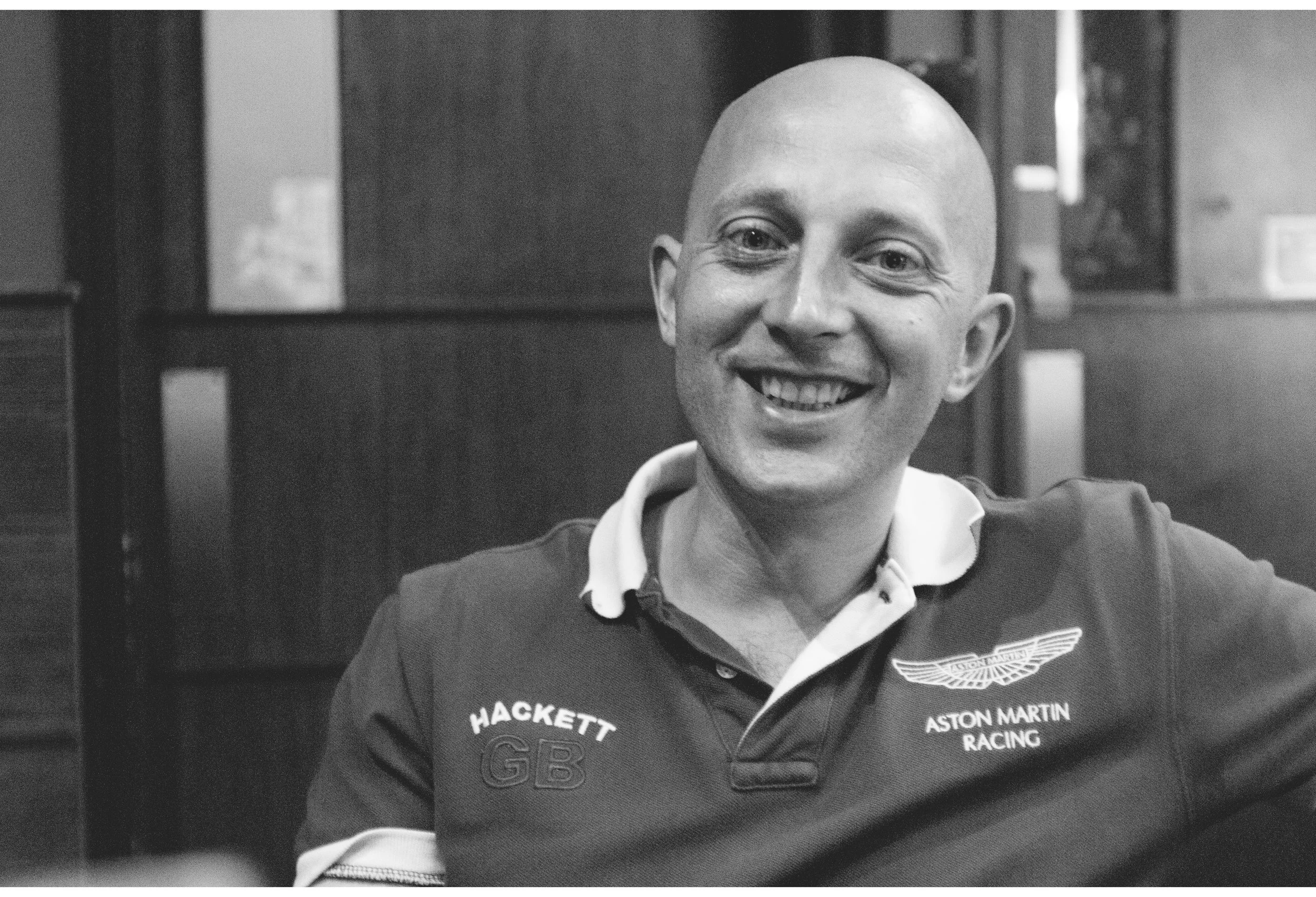 groom smiling on morning of wedding