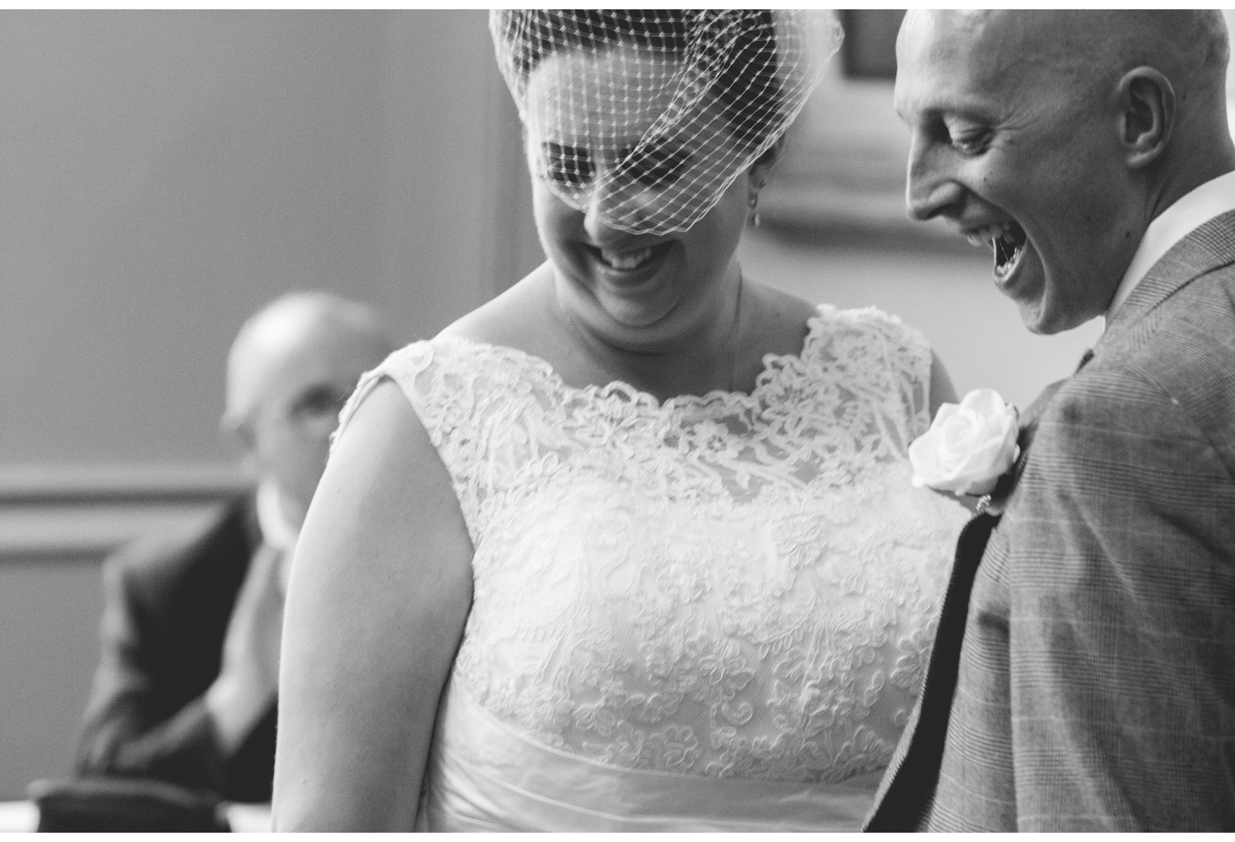 excited bride and groom 